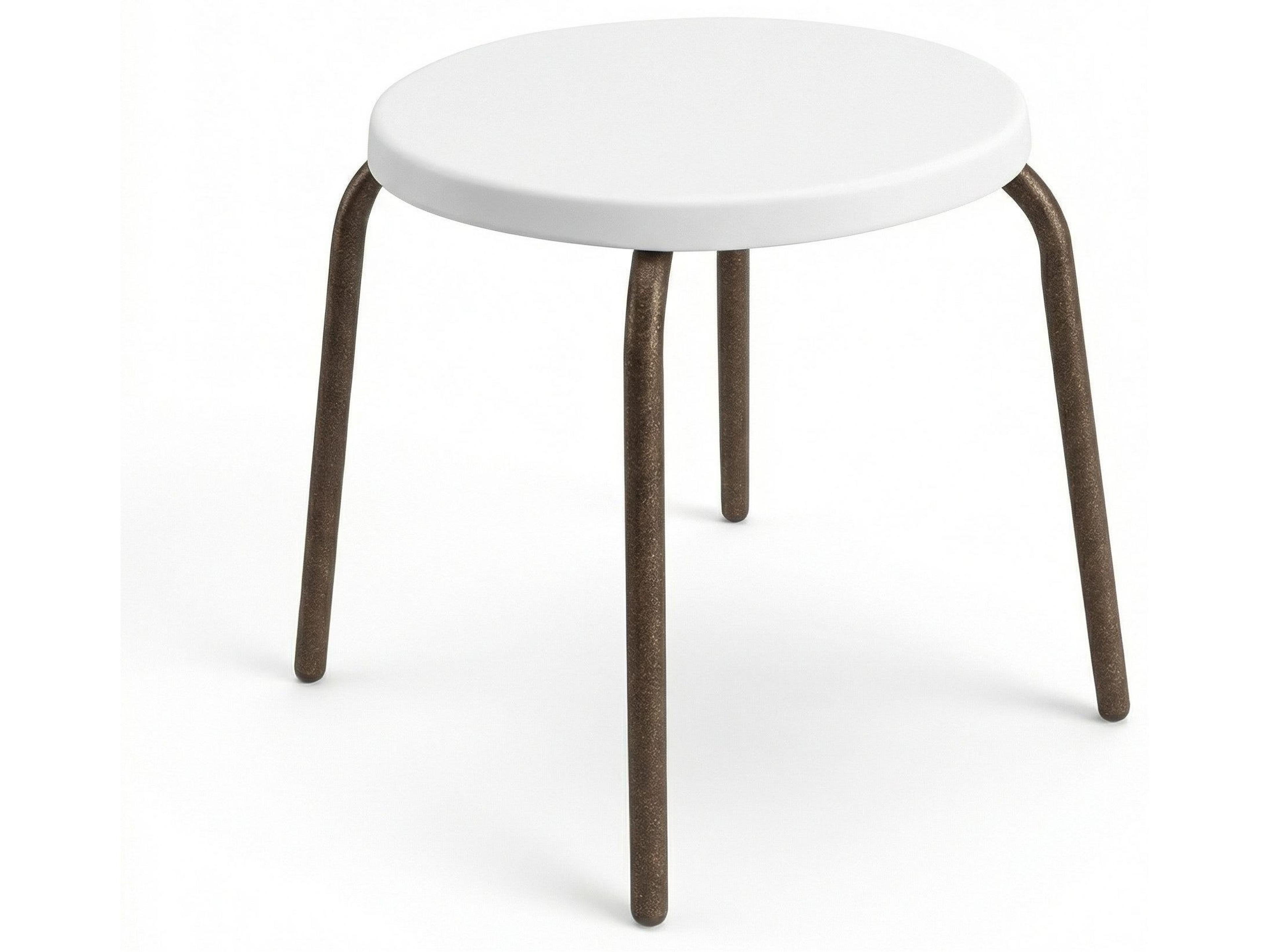 Windward Design Group Fiberglass Top Aluminum Round Patio End Table