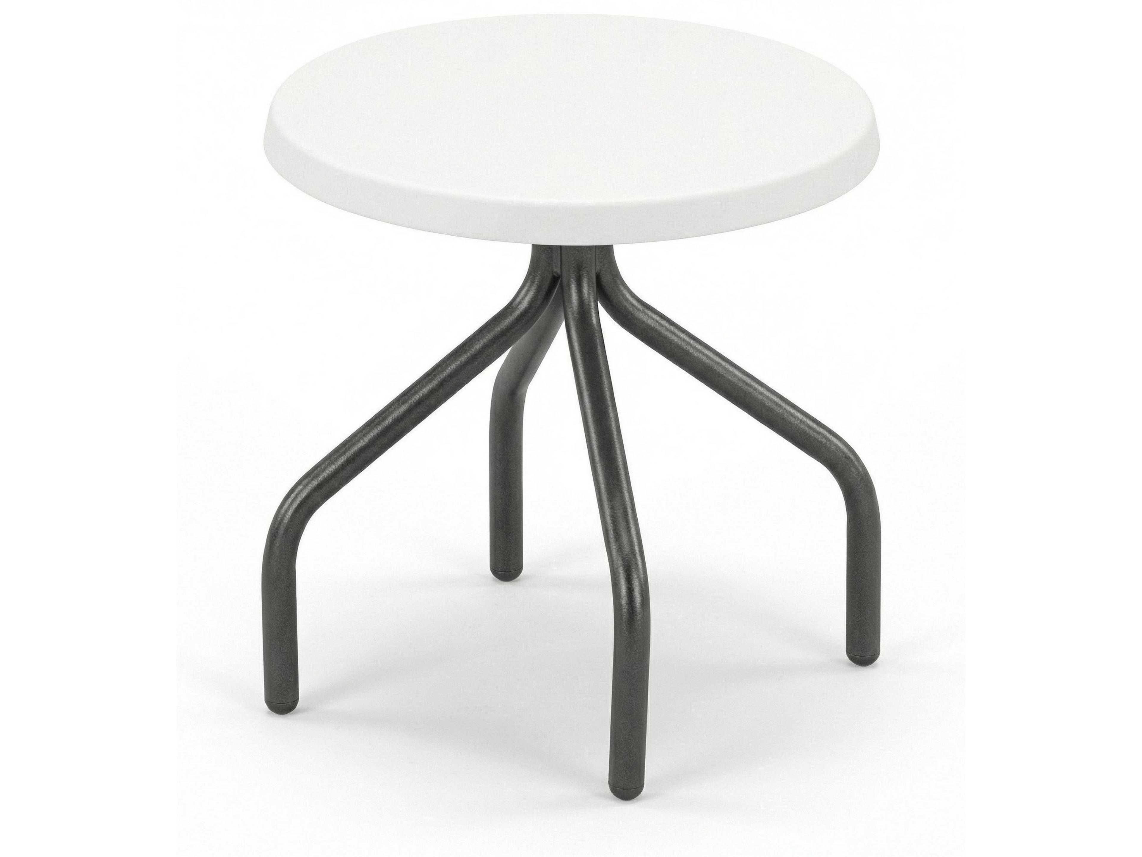 Fiberglass Top Aluminum Round Patio Side Table