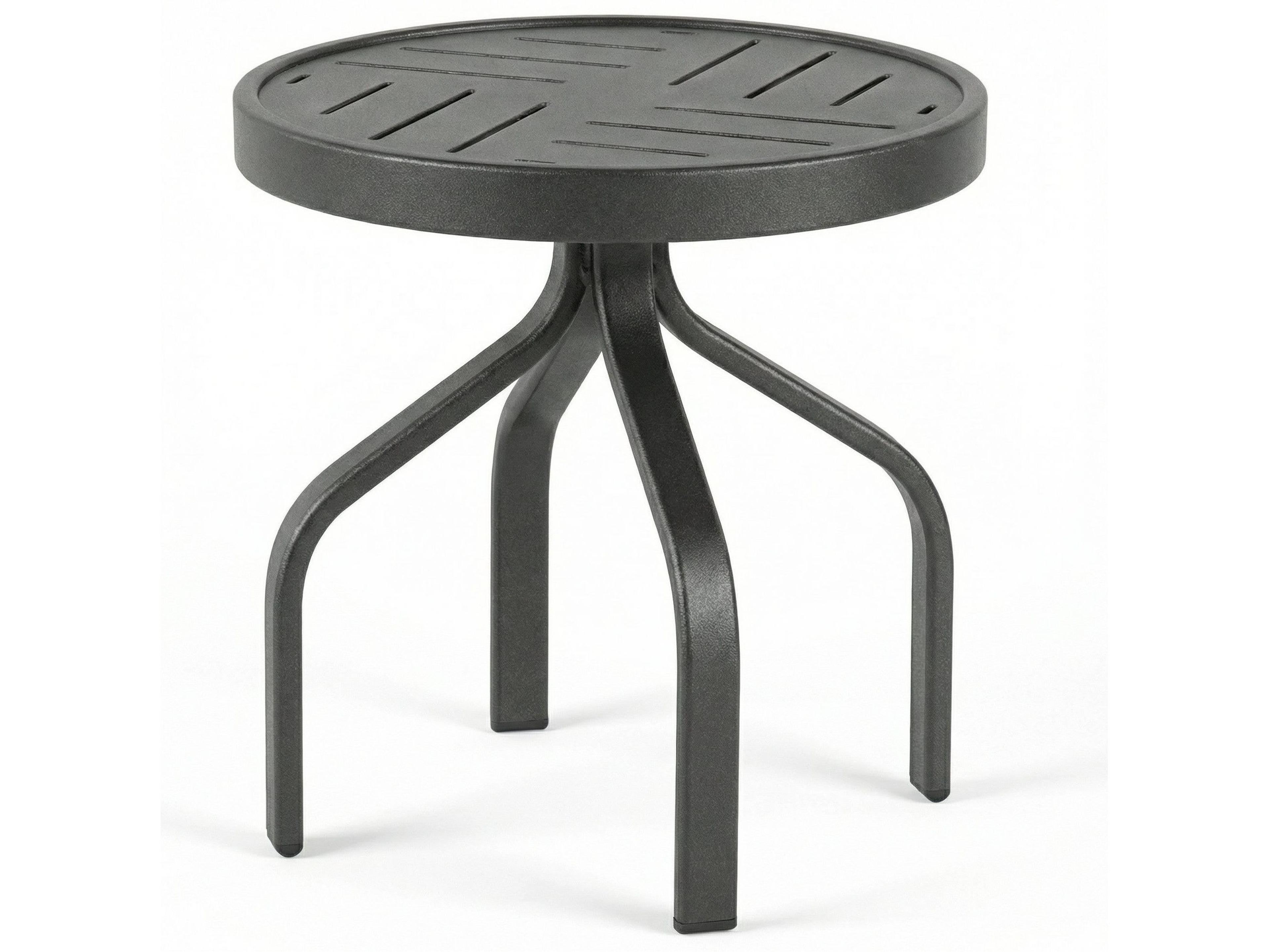 Napa Punched Aluminum Tables Aluminum Round Outdoor Patio Side Table