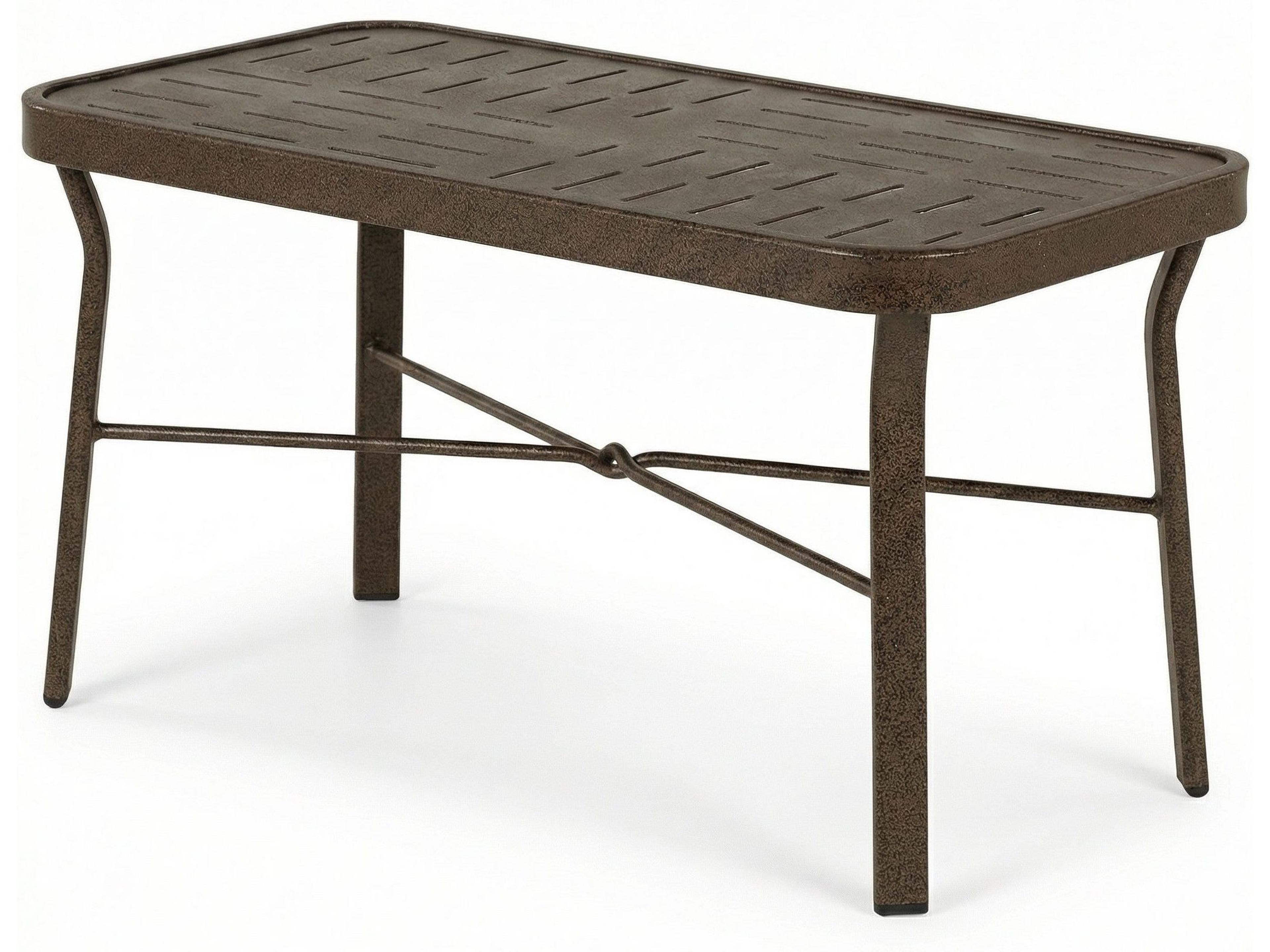 Windward Design Group Napa Punched Aluminum Rectangular Patio Coffee Table
