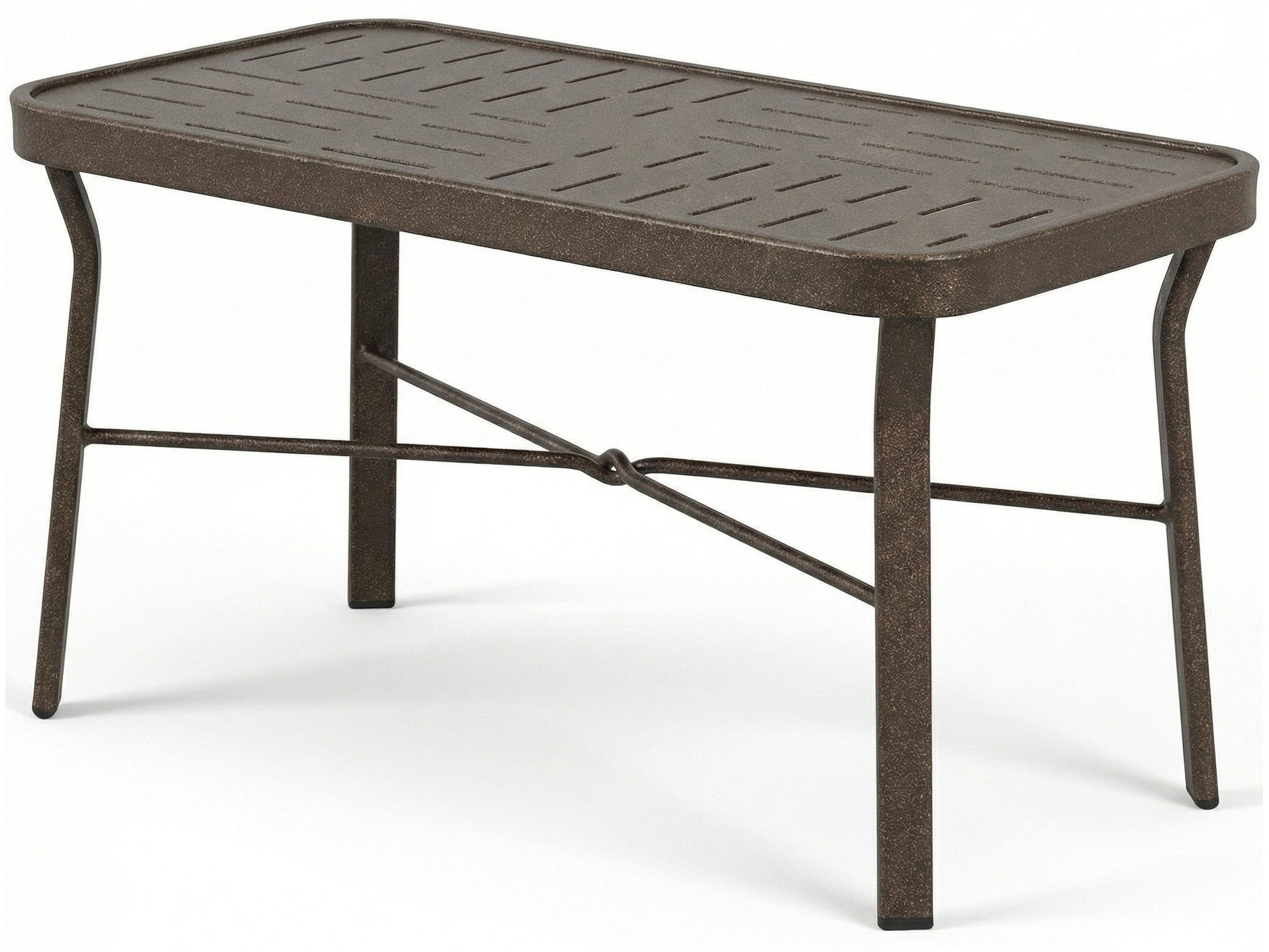 Windward Design Group Napa Punched Aluminum Rectangular Patio Coffee Table