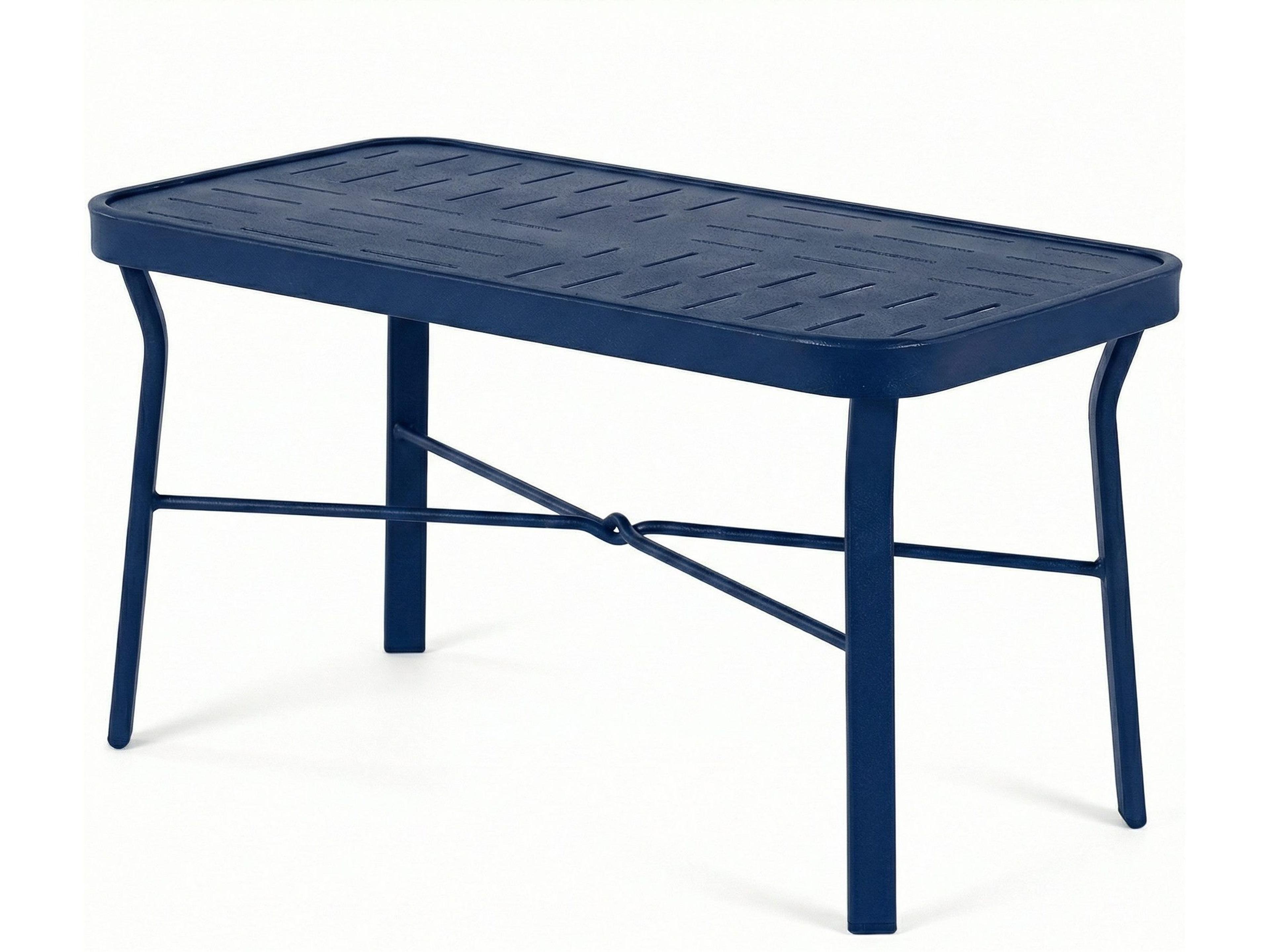 Windward Design Group Napa Punched Aluminum Rectangular Patio Coffee Table