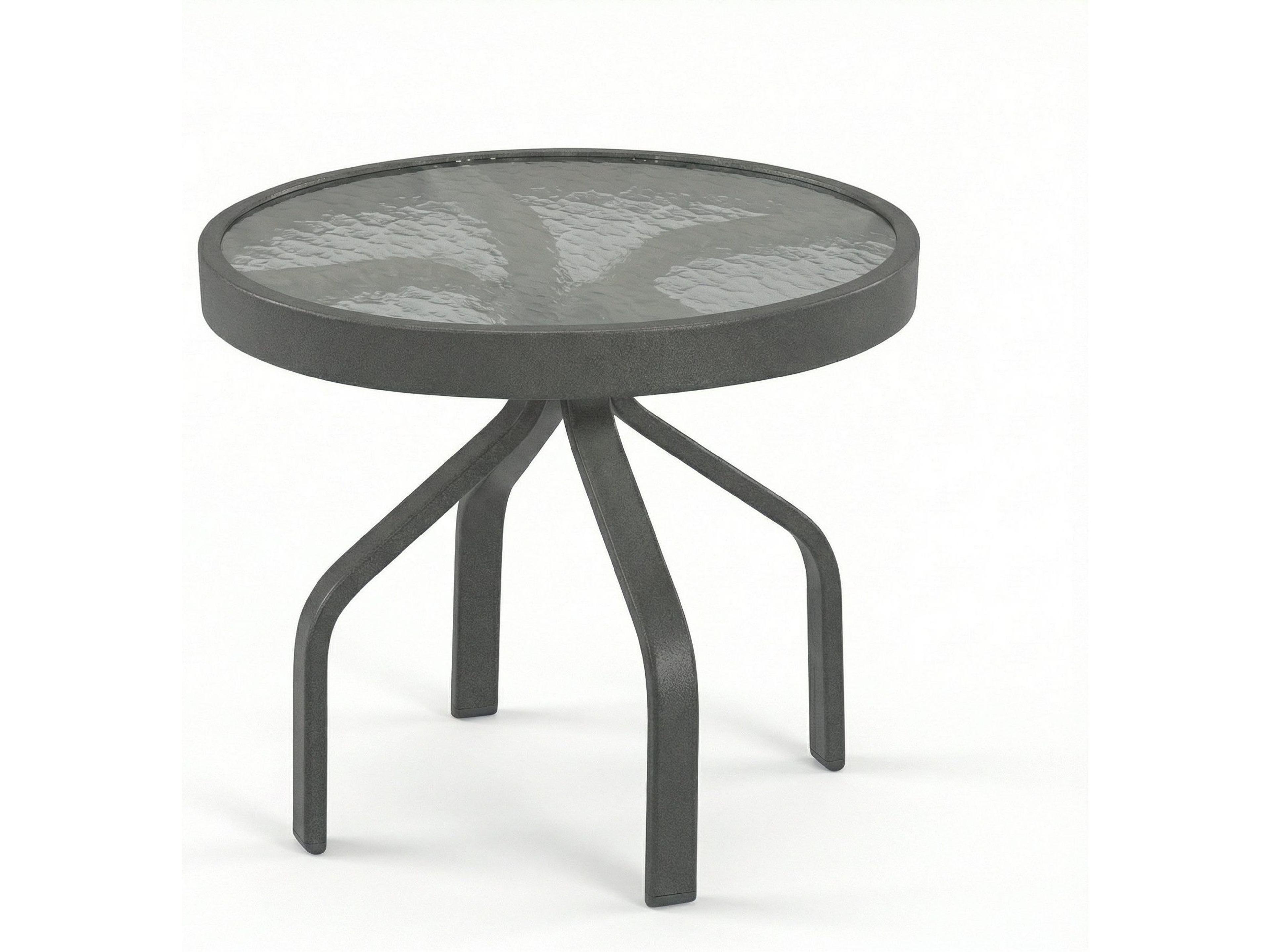 Acrylic Top Tables Aluminum Round Patio Side Table