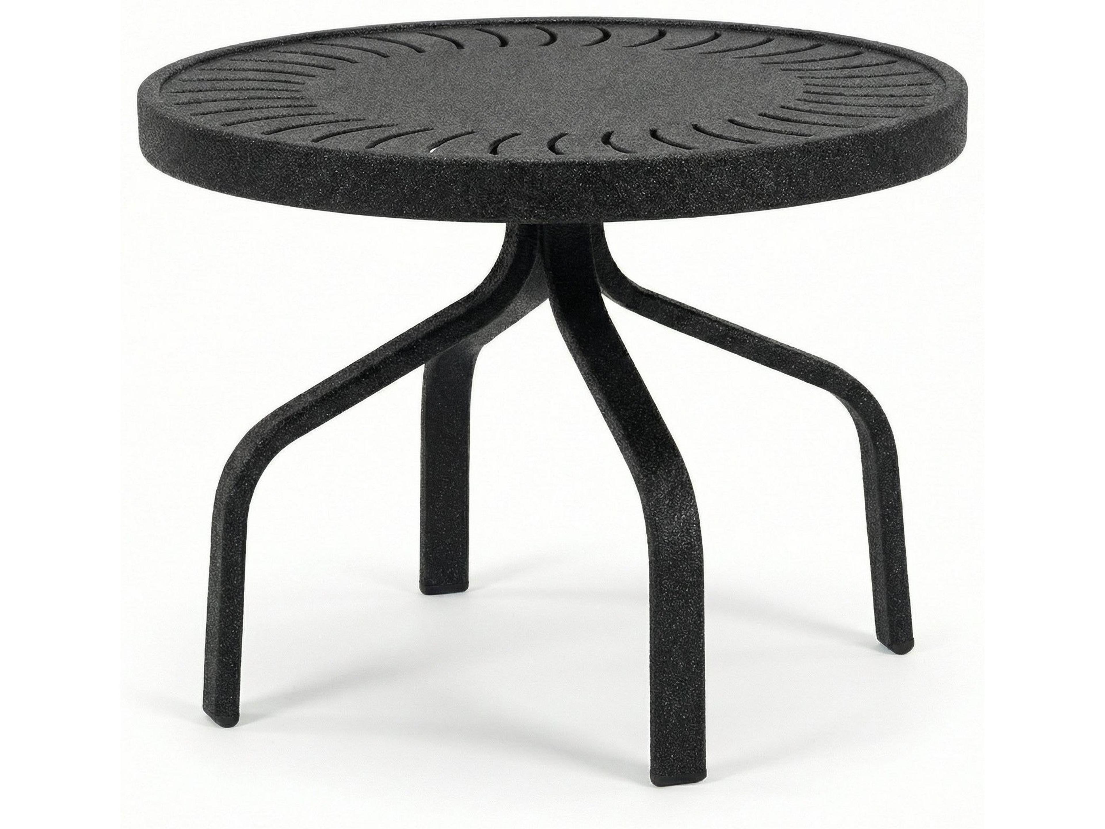 Windward Design Group Sunburst Punched Aluminum Round Outdoor Side Table