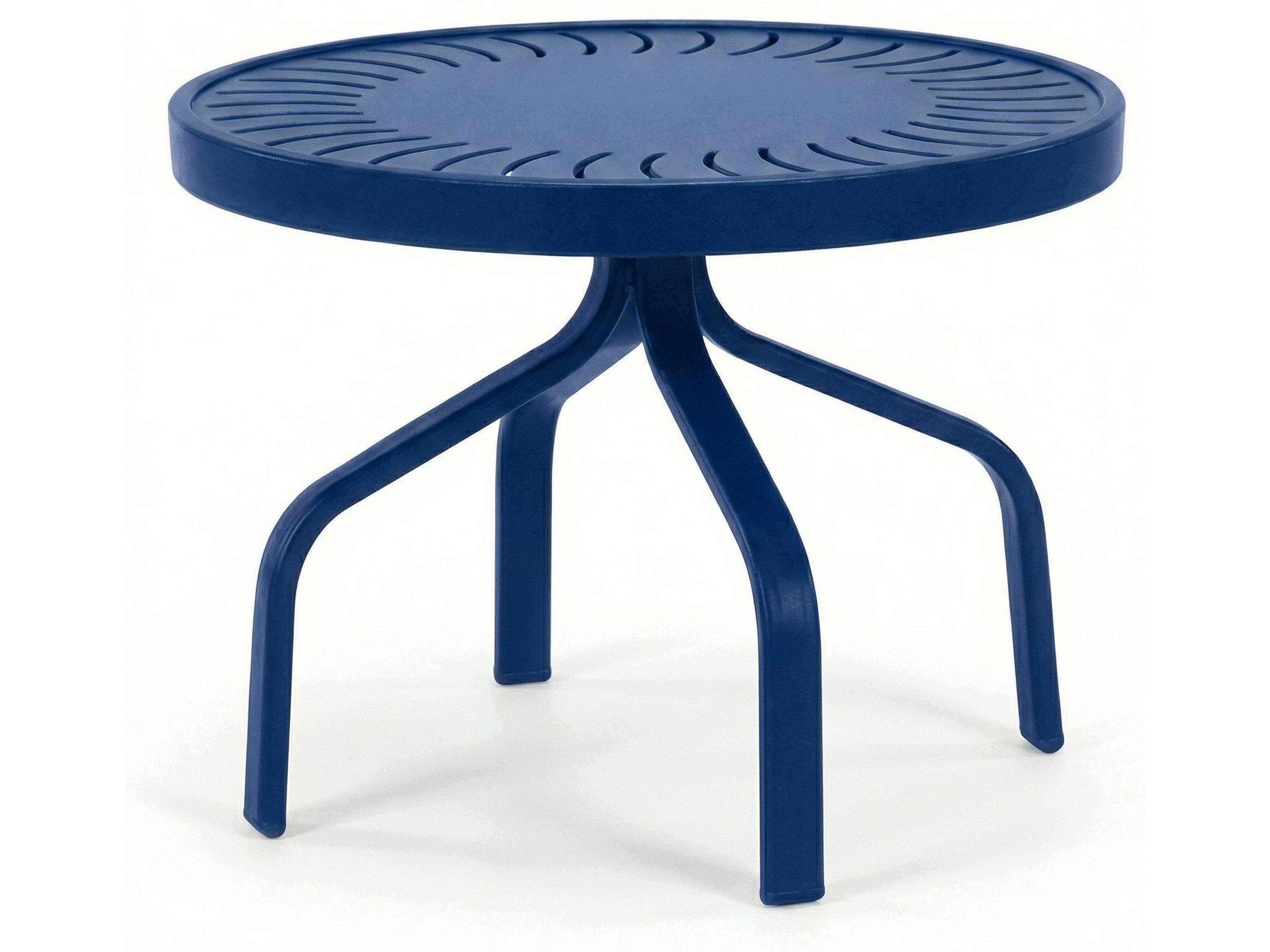 Windward Design Group Sunburst Punched Aluminum Round Outdoor Side Table