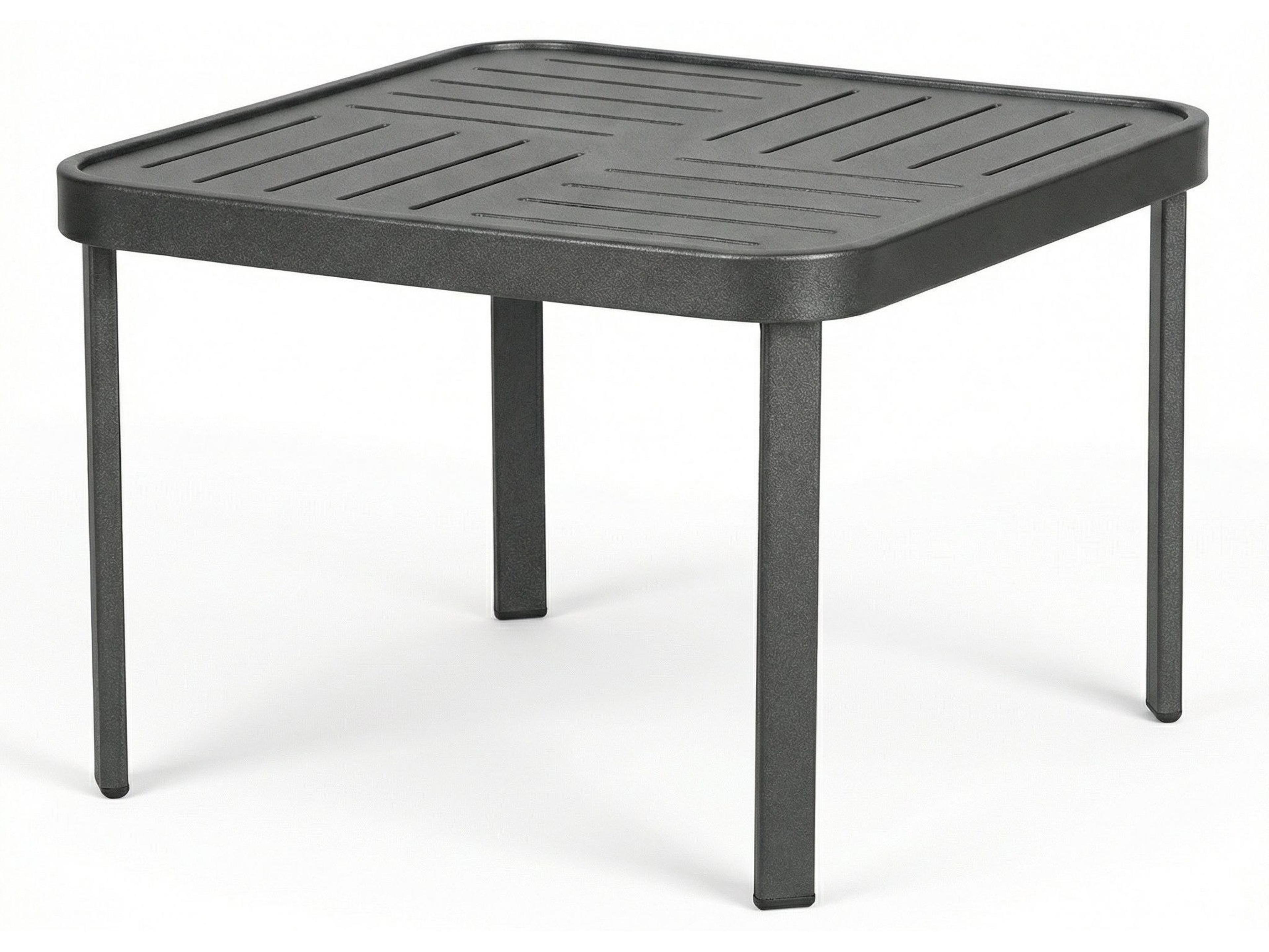 Napa Punched Aluminum Square End Table