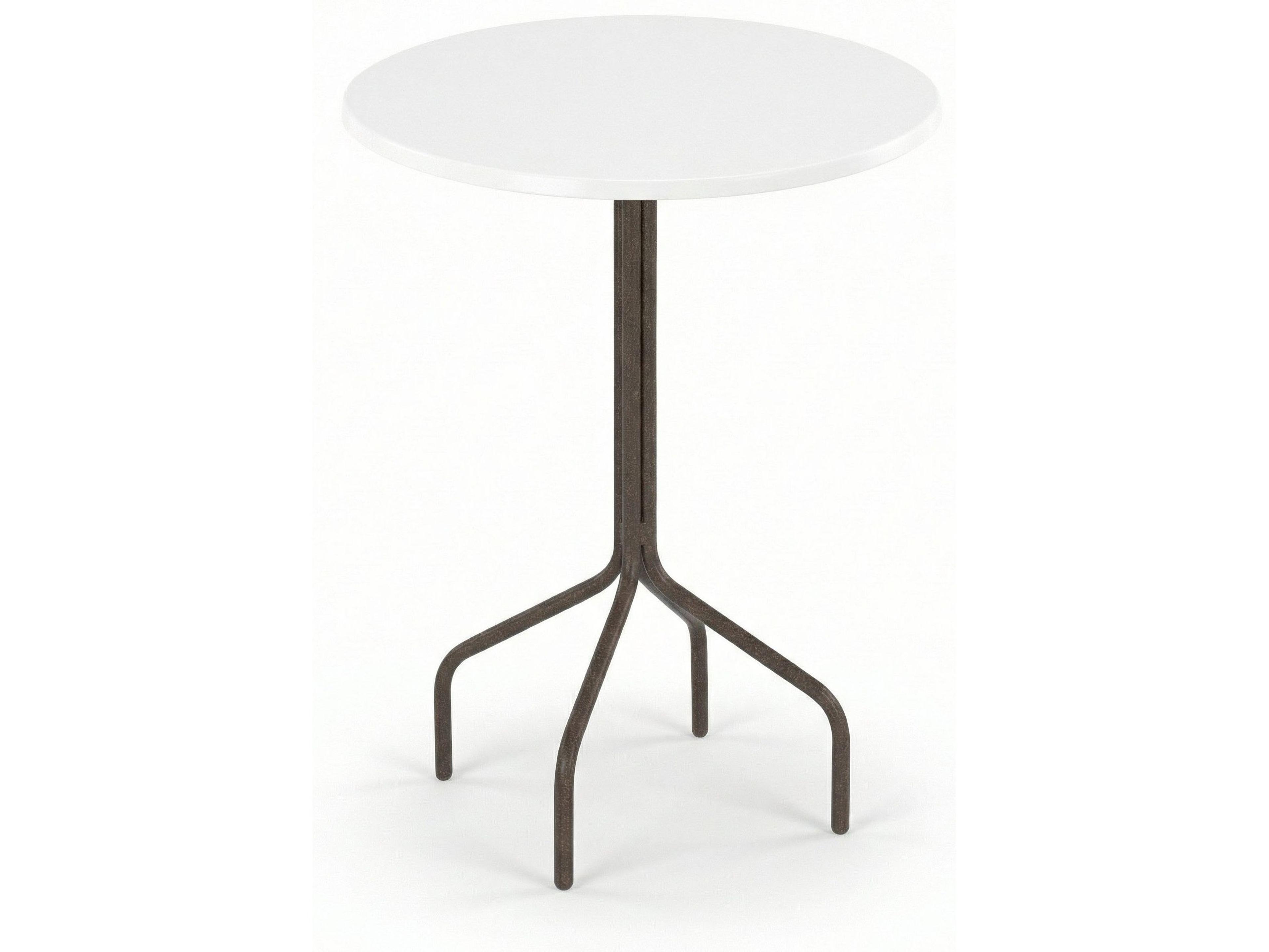 Windward Design Group Fiberglass Top Aluminum Round Outdoor Bar Table