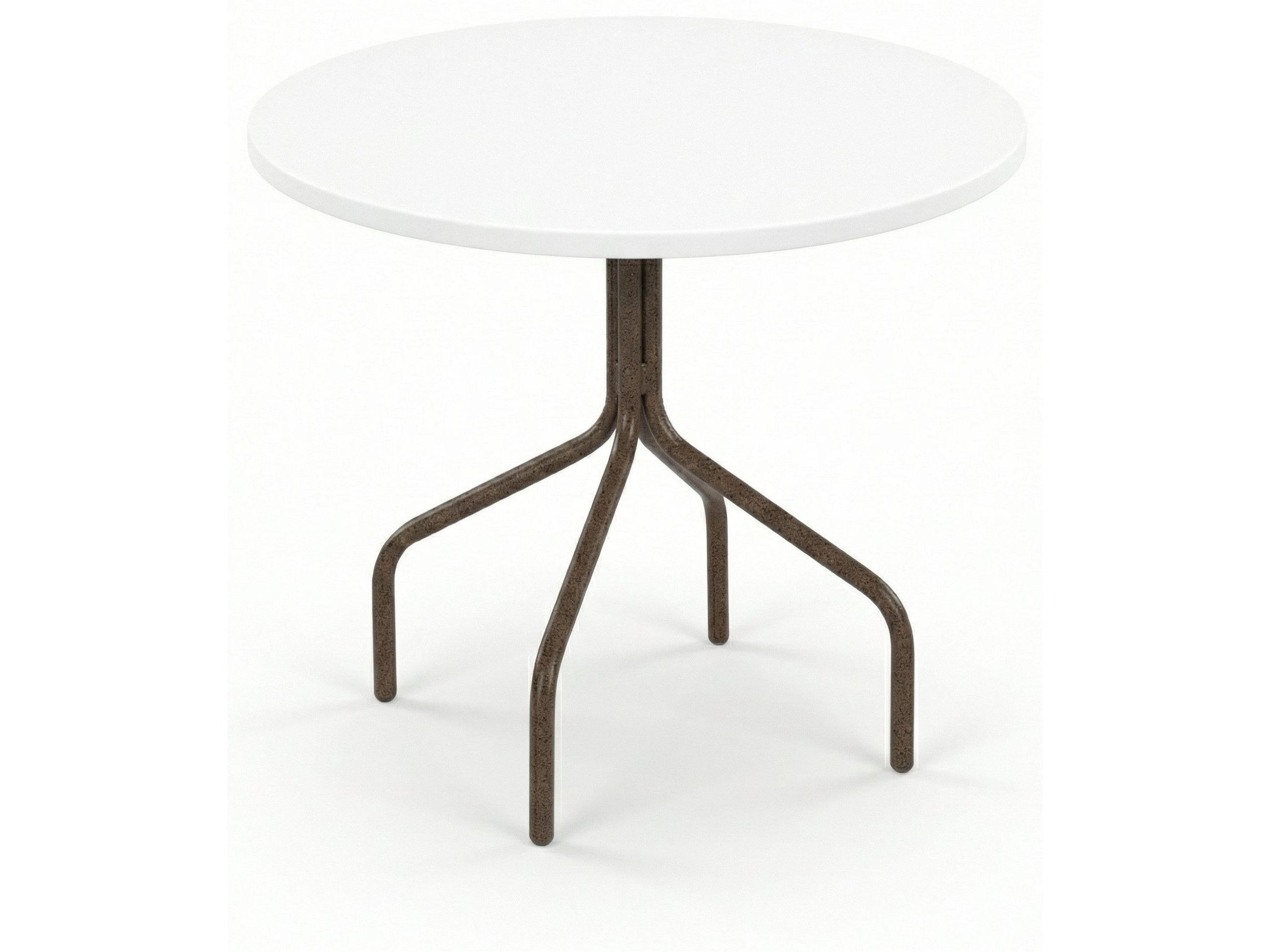 Windward Design Group Fiberglass Top Aluminum Round Patio Dining Table