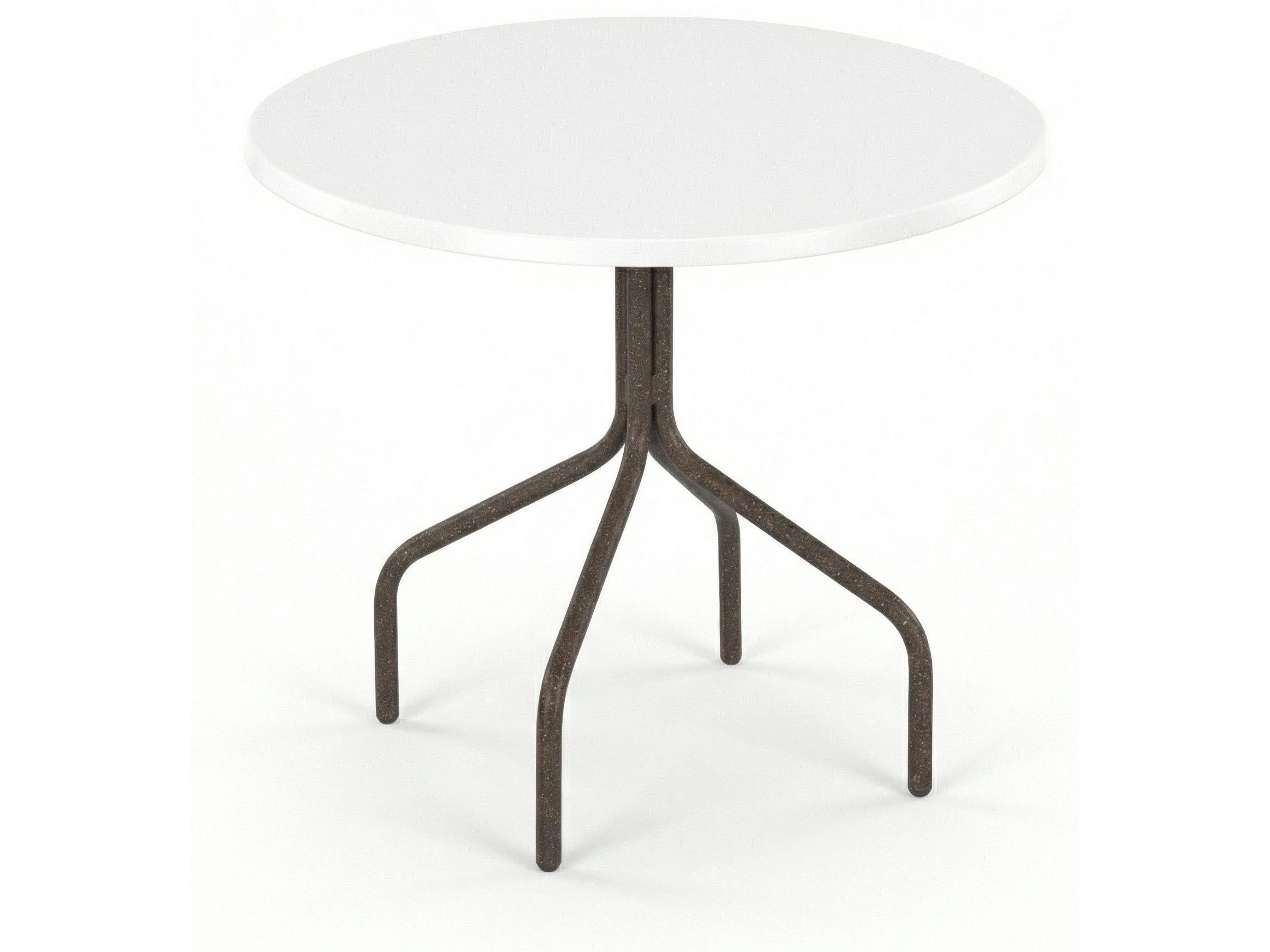 Windward Design Group Fiberglass Top Aluminum Round Patio Dining Table