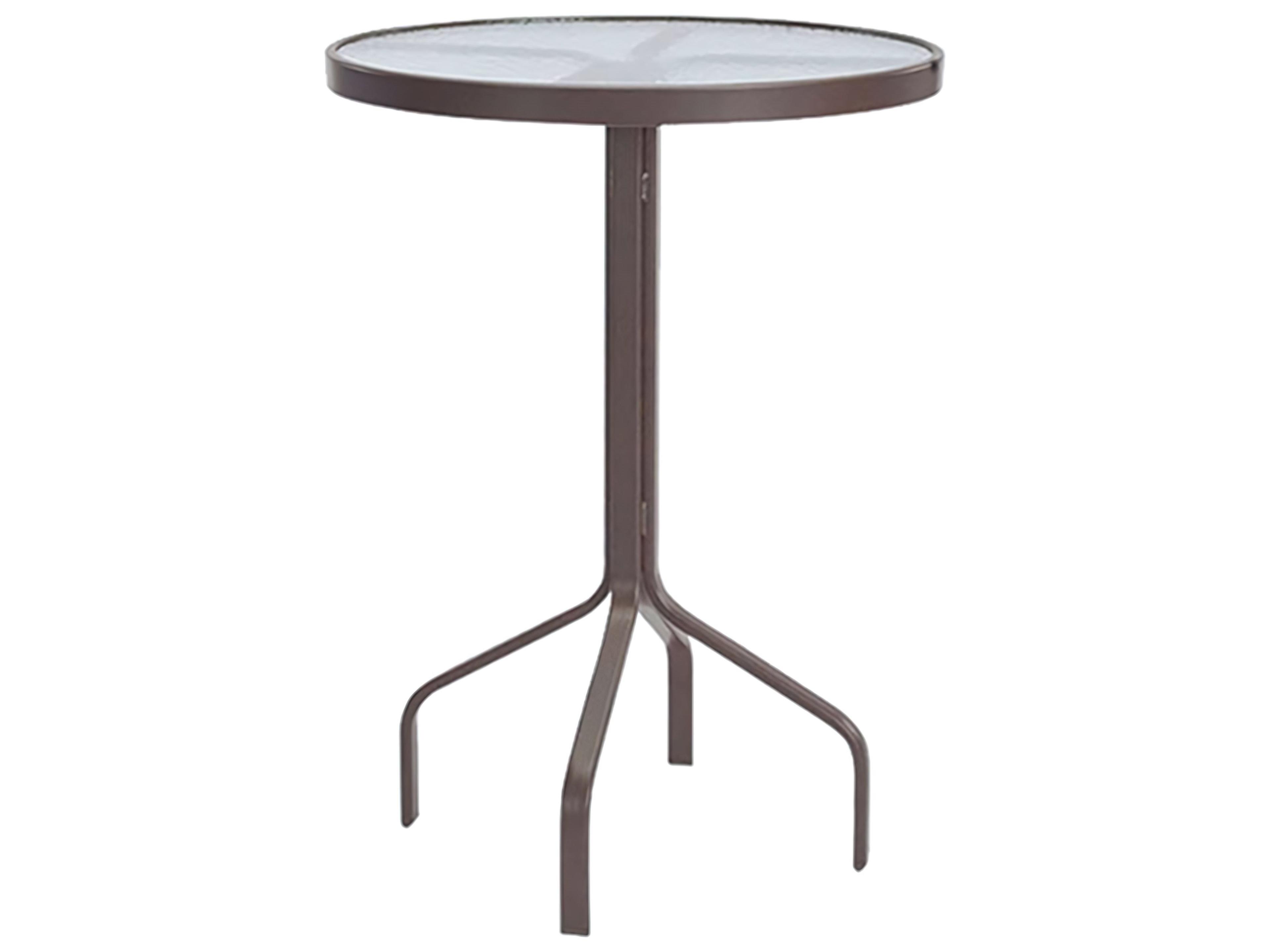 Acrylic Top Aluminum Round Balcony Table
