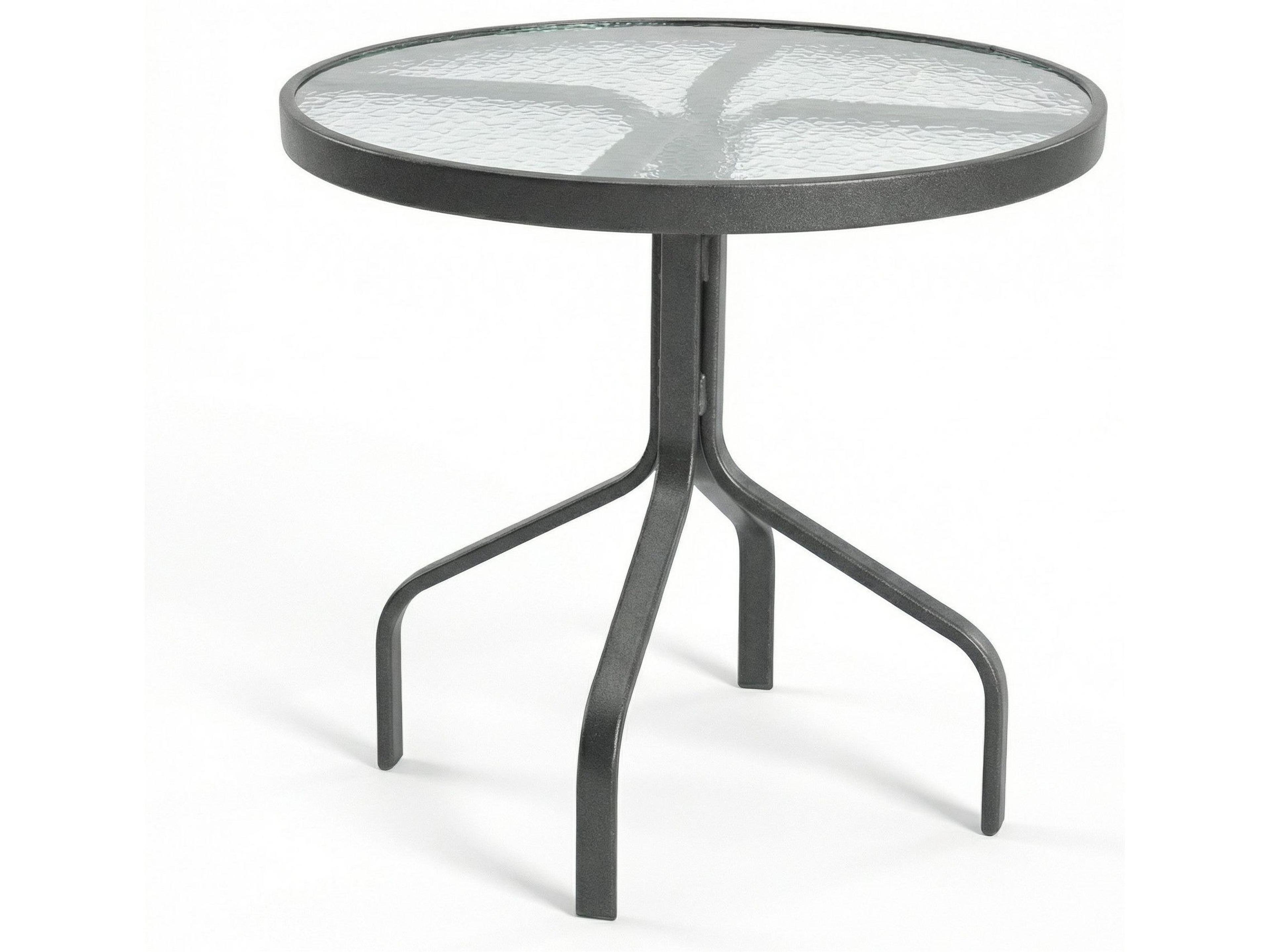 Acrylic Top Aluminum Round Outdoor Dining Table