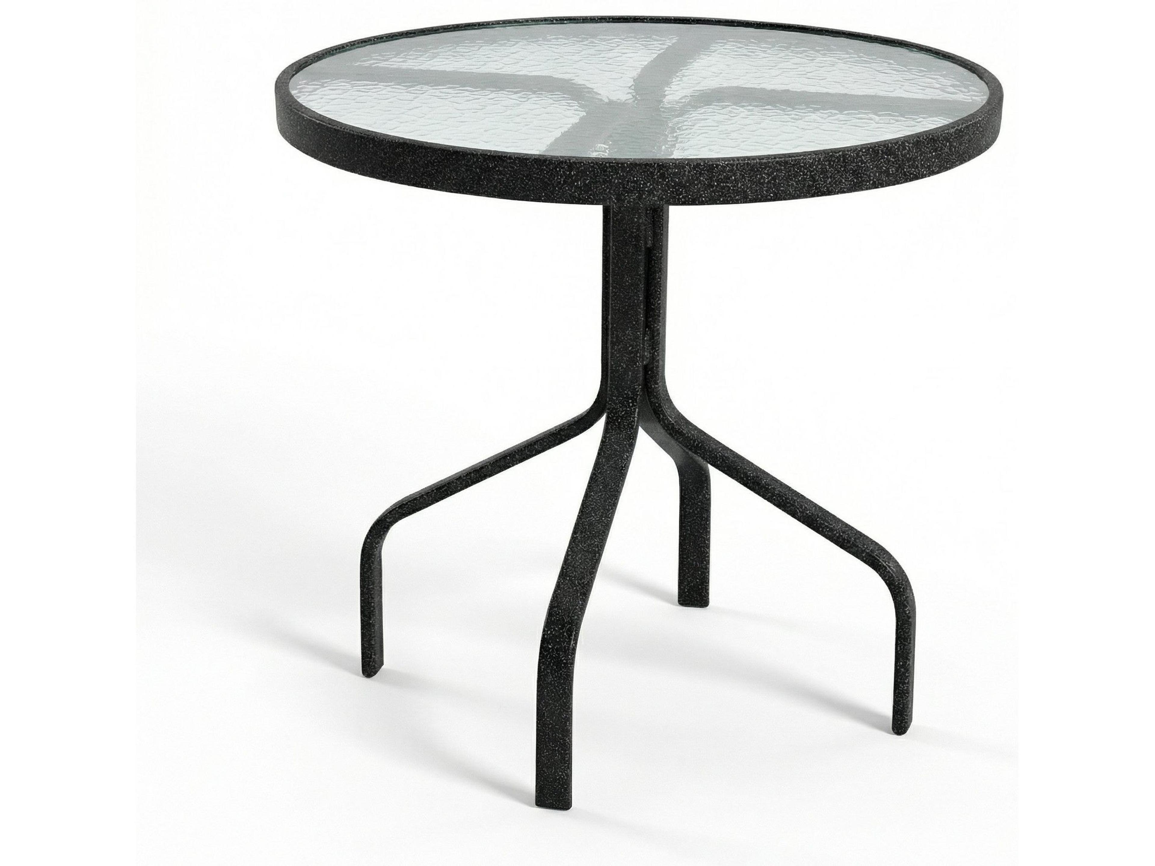 Windward Design Group Acrylic Top Aluminum Round Outdoor Dining Table