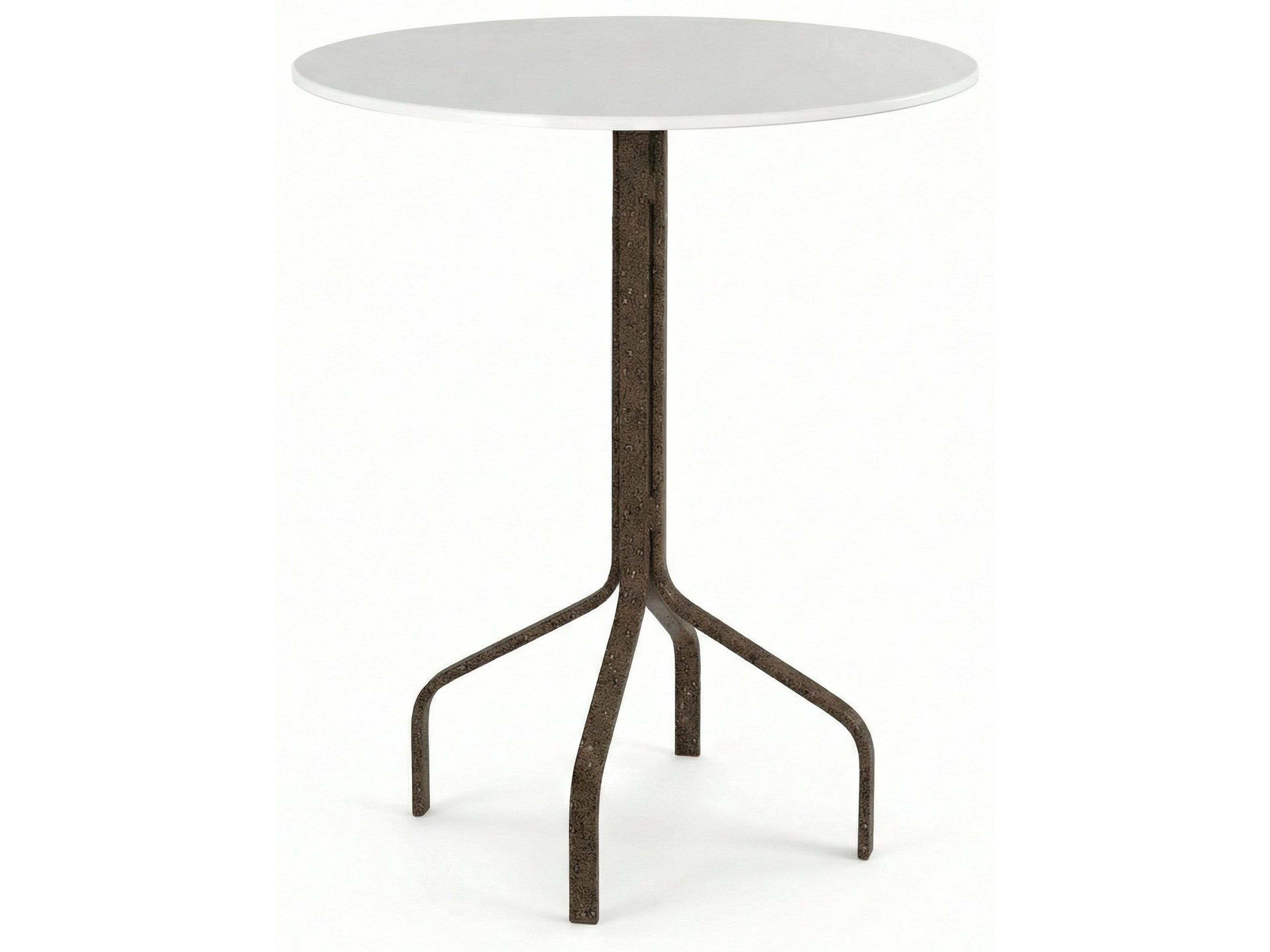 Windward Design Group Fiberglass Top Aluminum Round Patio Bar Table