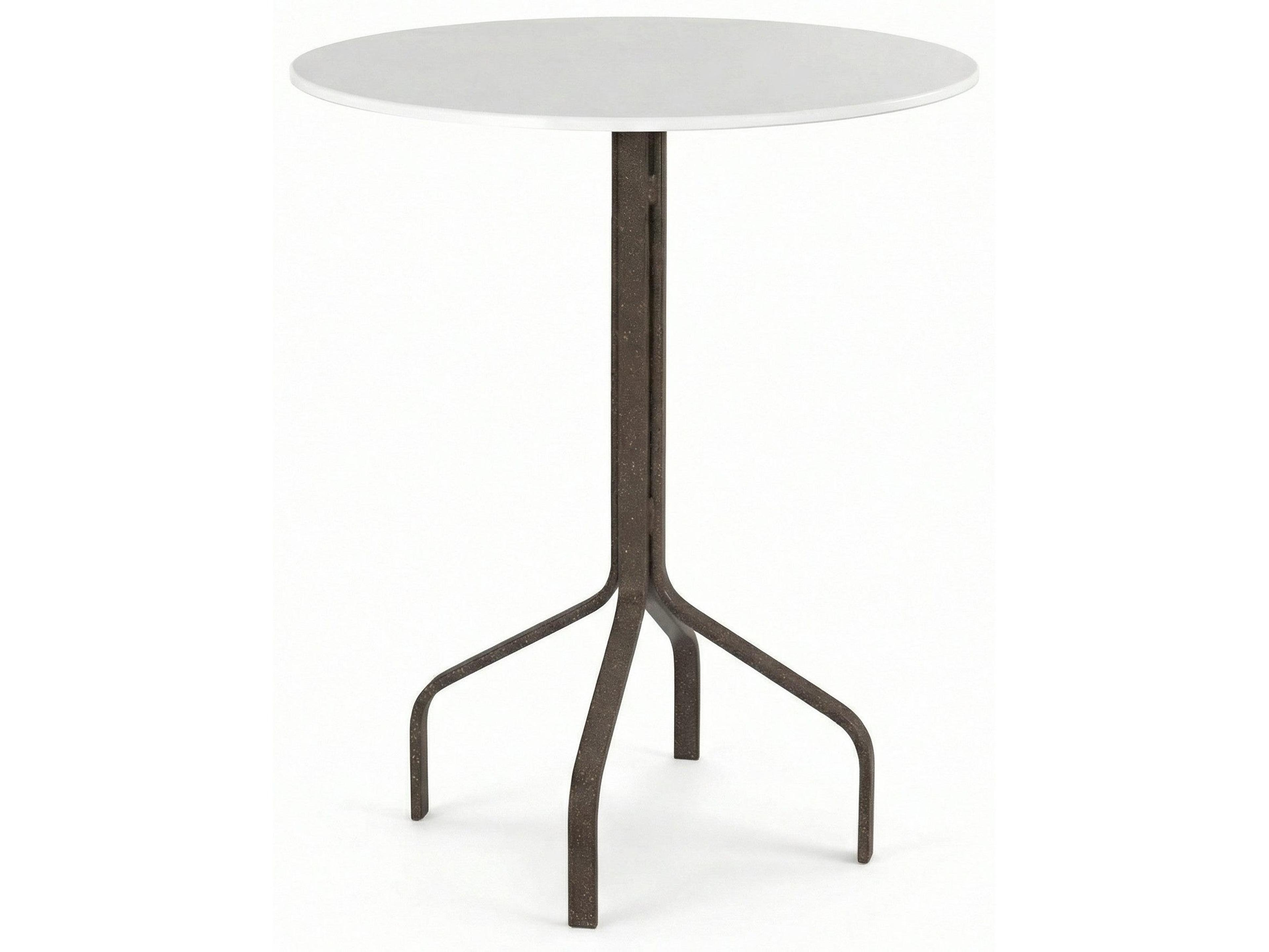 Windward Design Group Fiberglass Top Aluminum Round Patio Bar Table