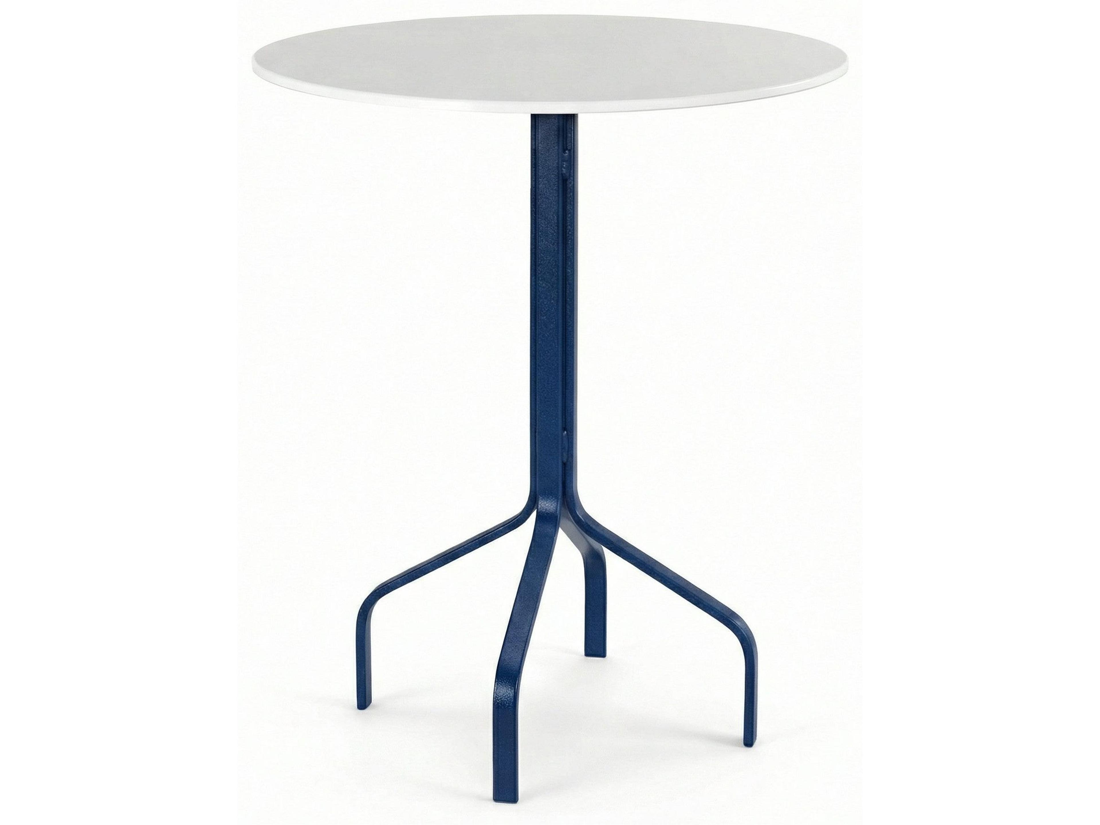 Windward Design Group Fiberglass Top Aluminum Round Patio Bar Table