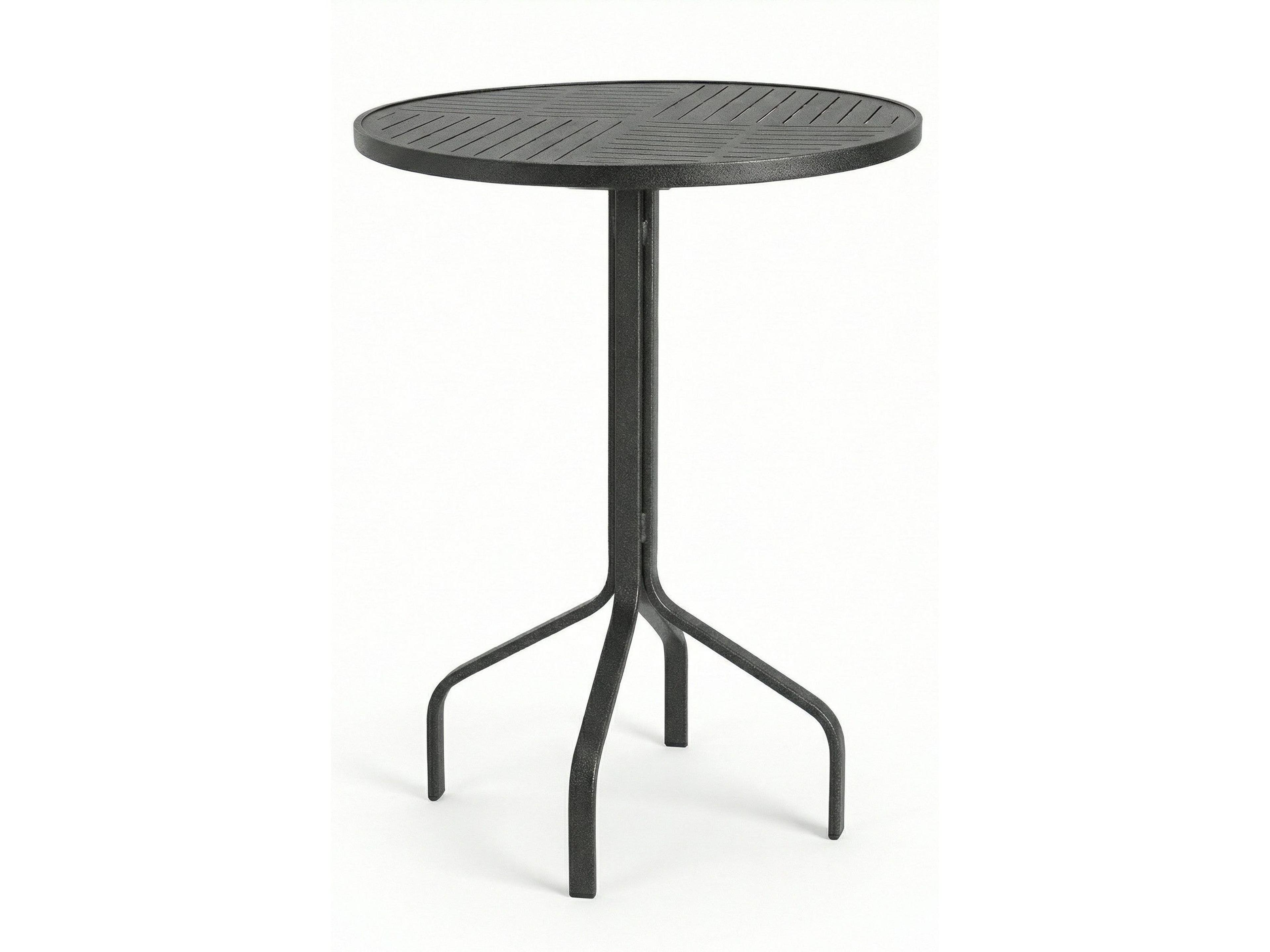 Napa Punched Aluminum Aluminum Round Patio Bar Table