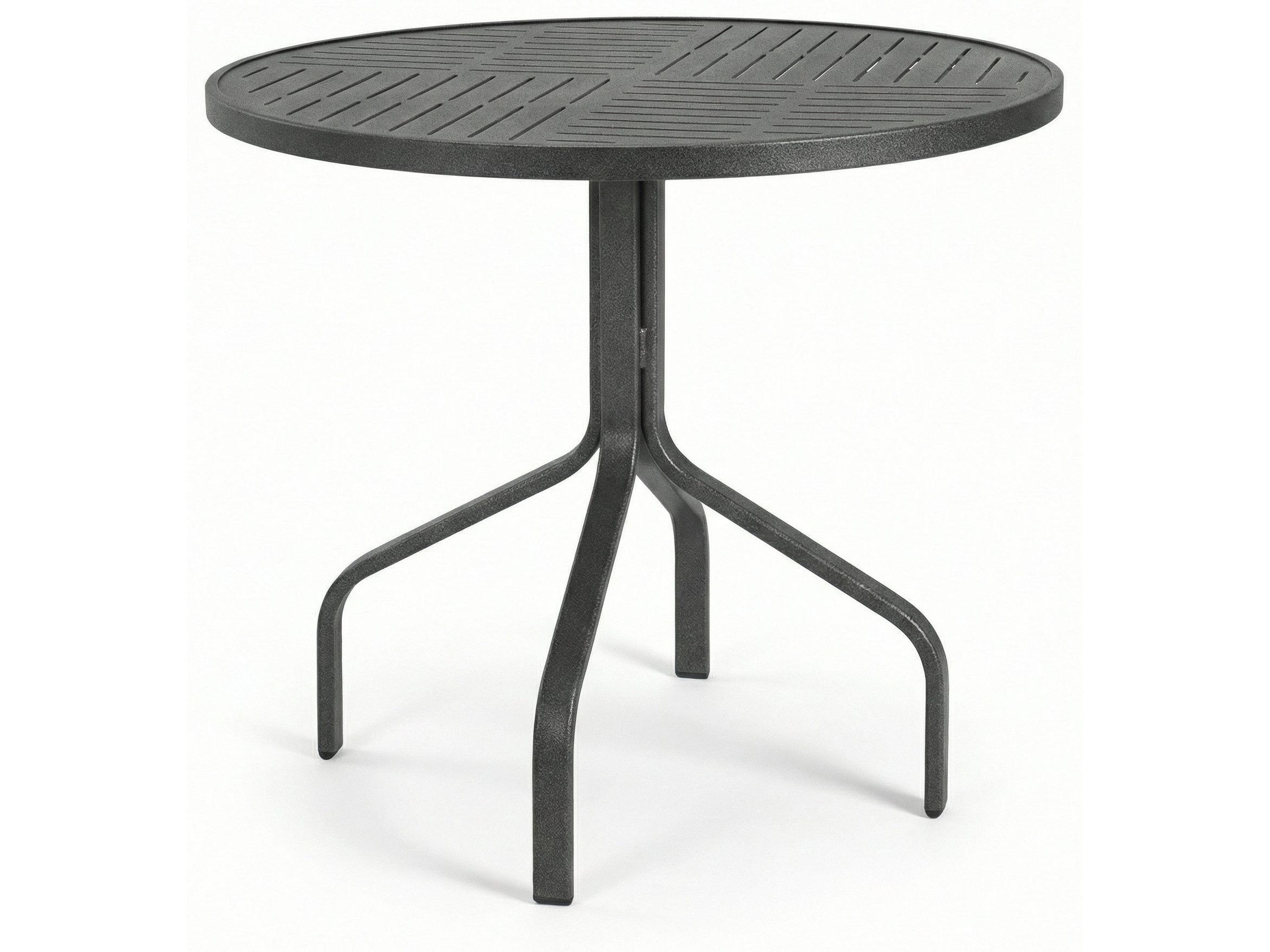Napa Punched Aluminum Aluminum Round Outdoor Patio Dining Table