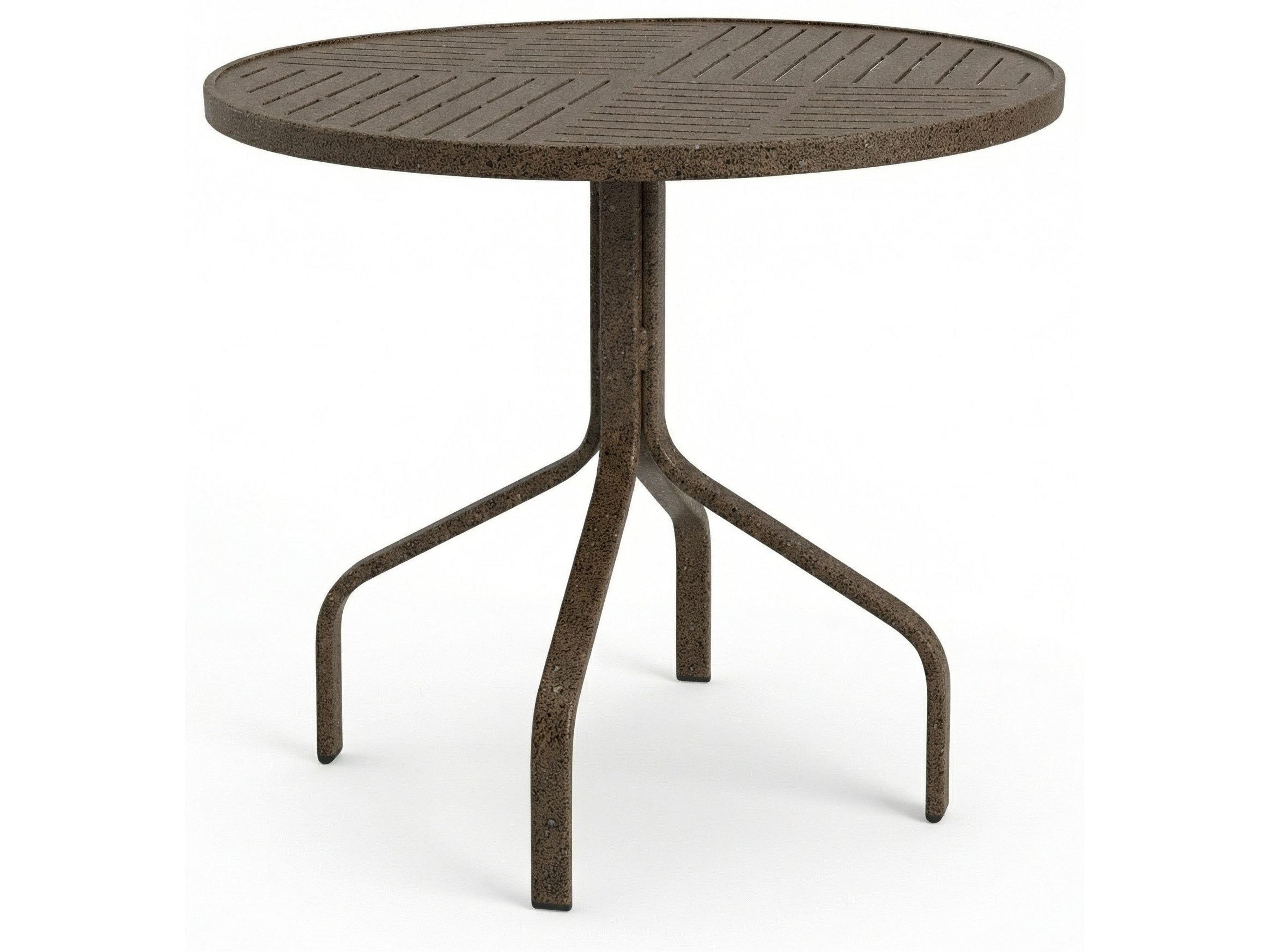 Windward Design Group Napa Punched Aluminum Aluminum Round Outdoor Patio Dining Table