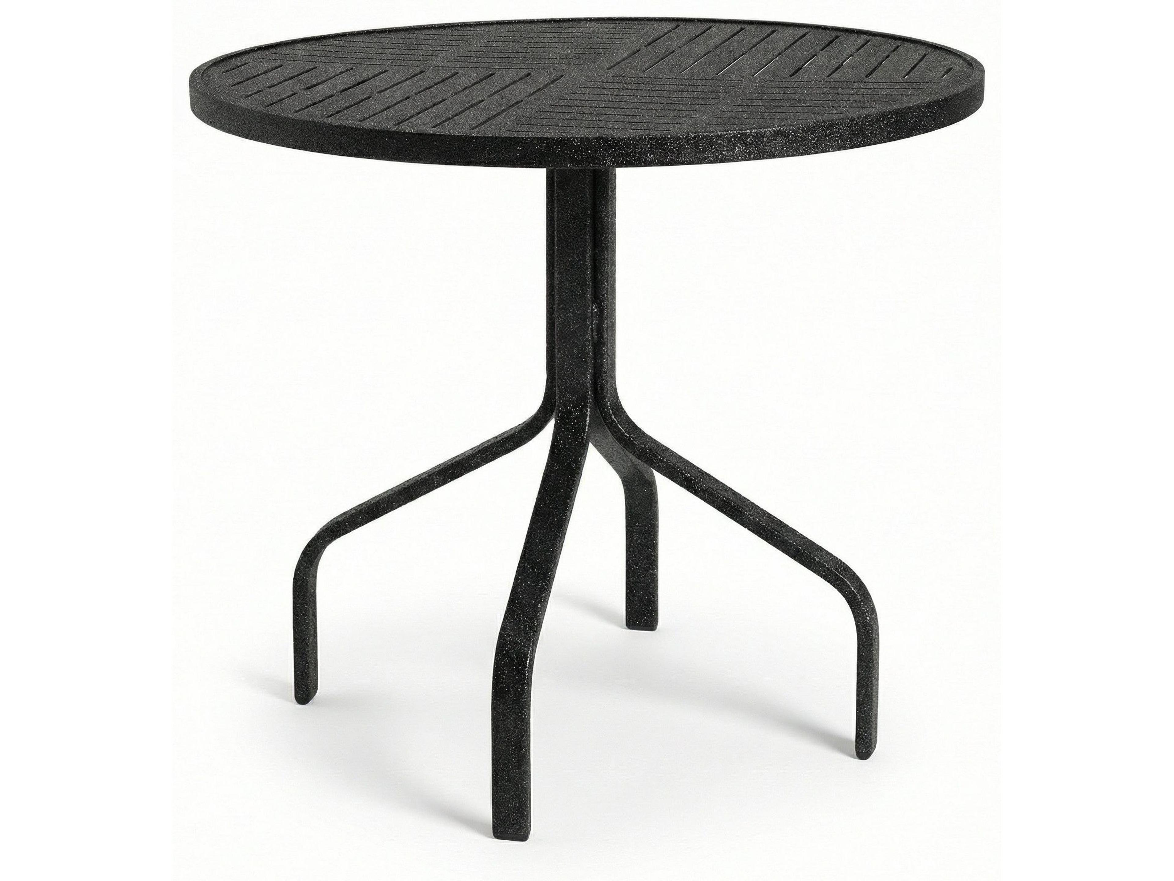 Windward Design Group Napa Punched Aluminum Aluminum Round Outdoor Patio Dining Table