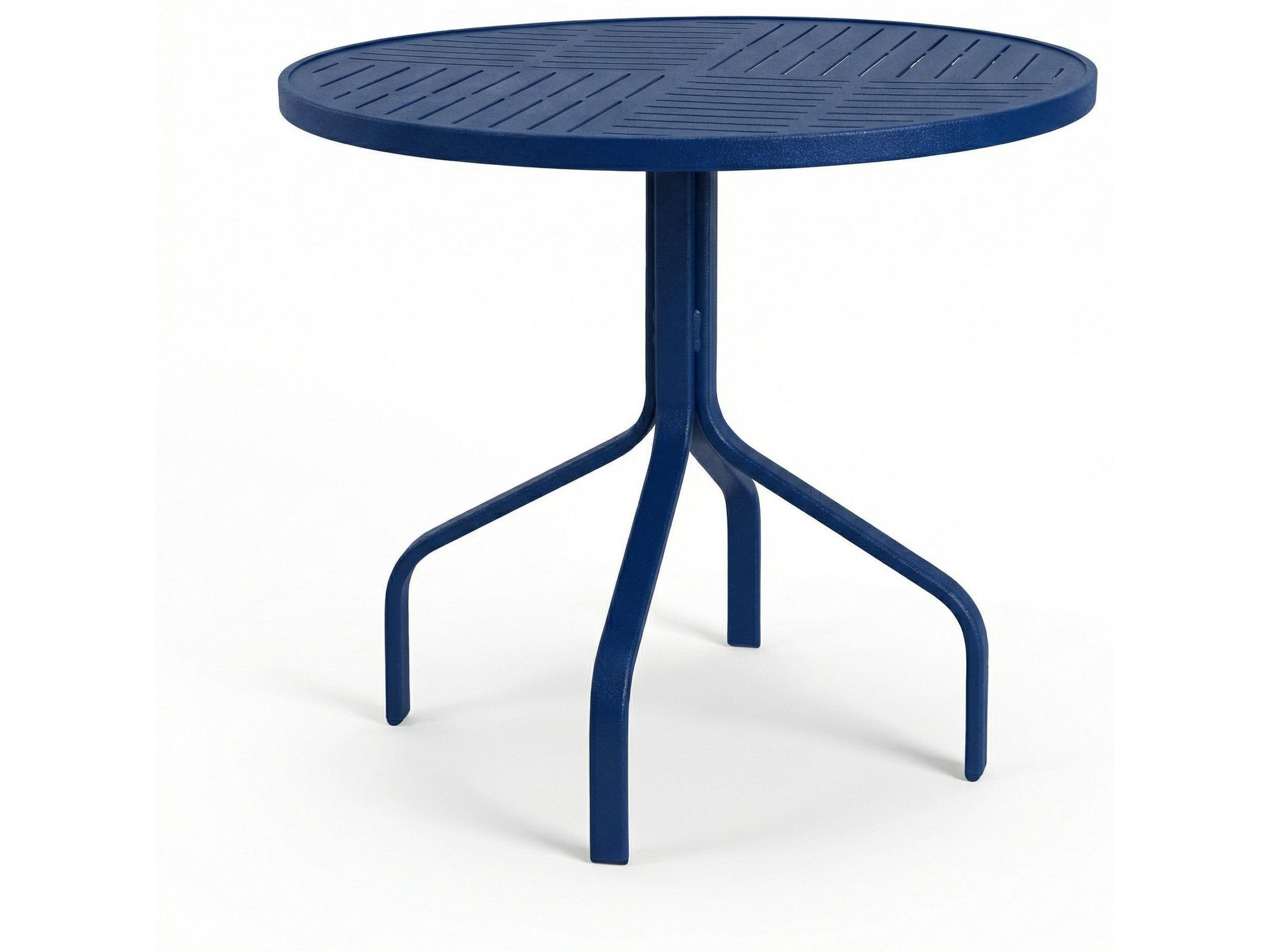 Windward Design Group Napa Punched Aluminum Aluminum Round Outdoor Patio Dining Table