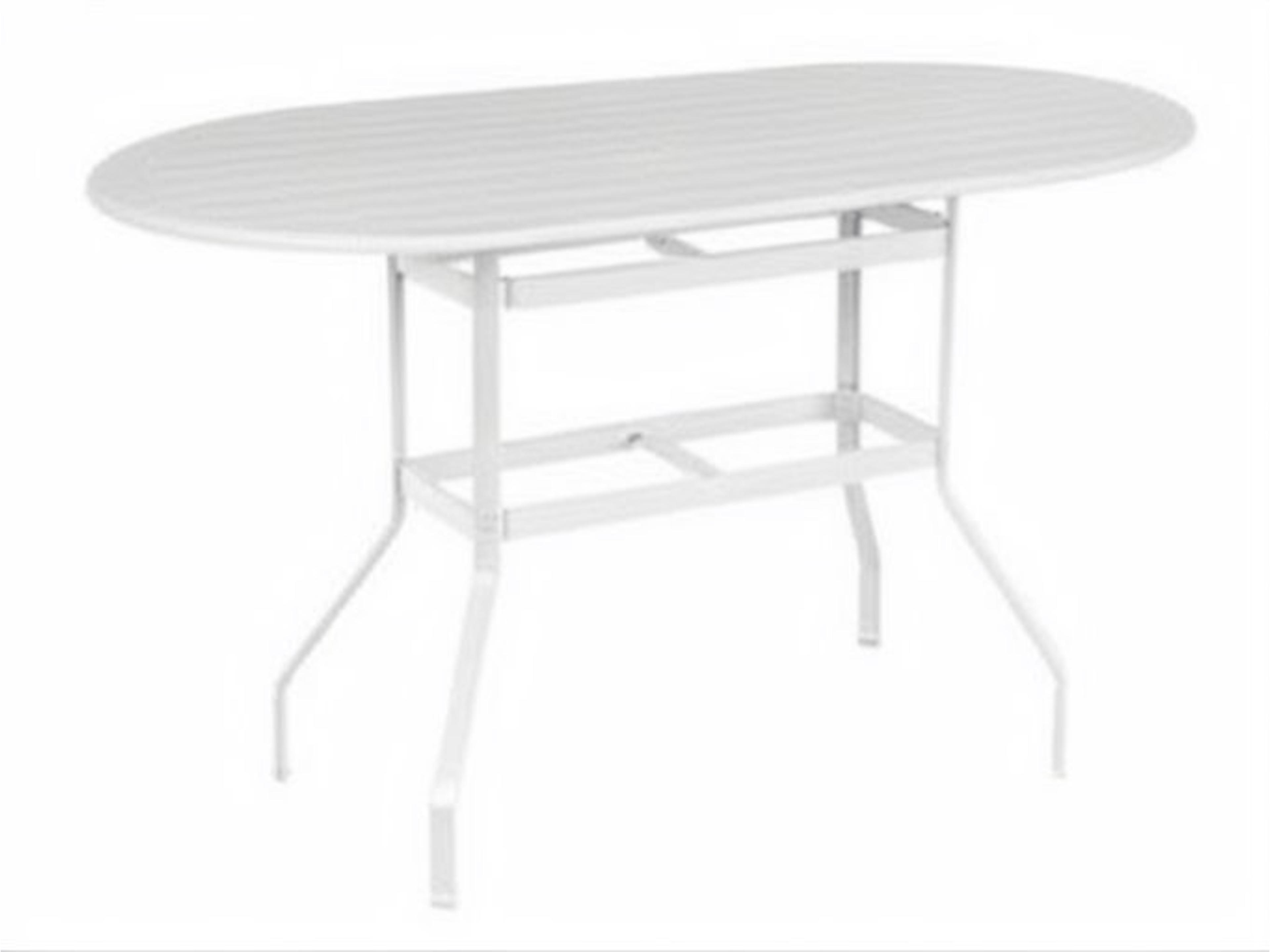Newport MGP Aluminum Oval Umbrella Hole Outdoor Patio Counter Table