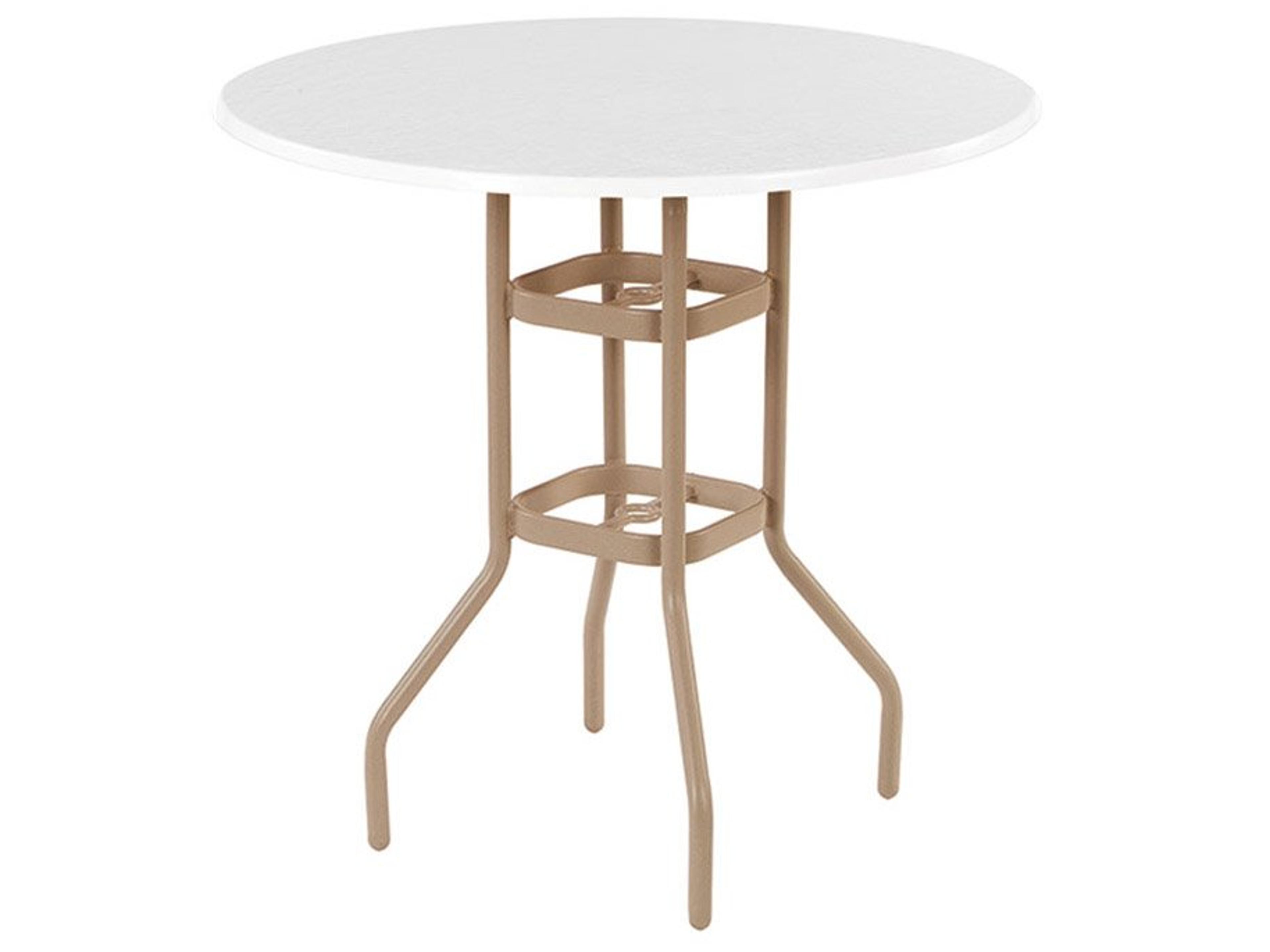 Fiberglass Top Tables Aluminum Round Outdoor Bar Table