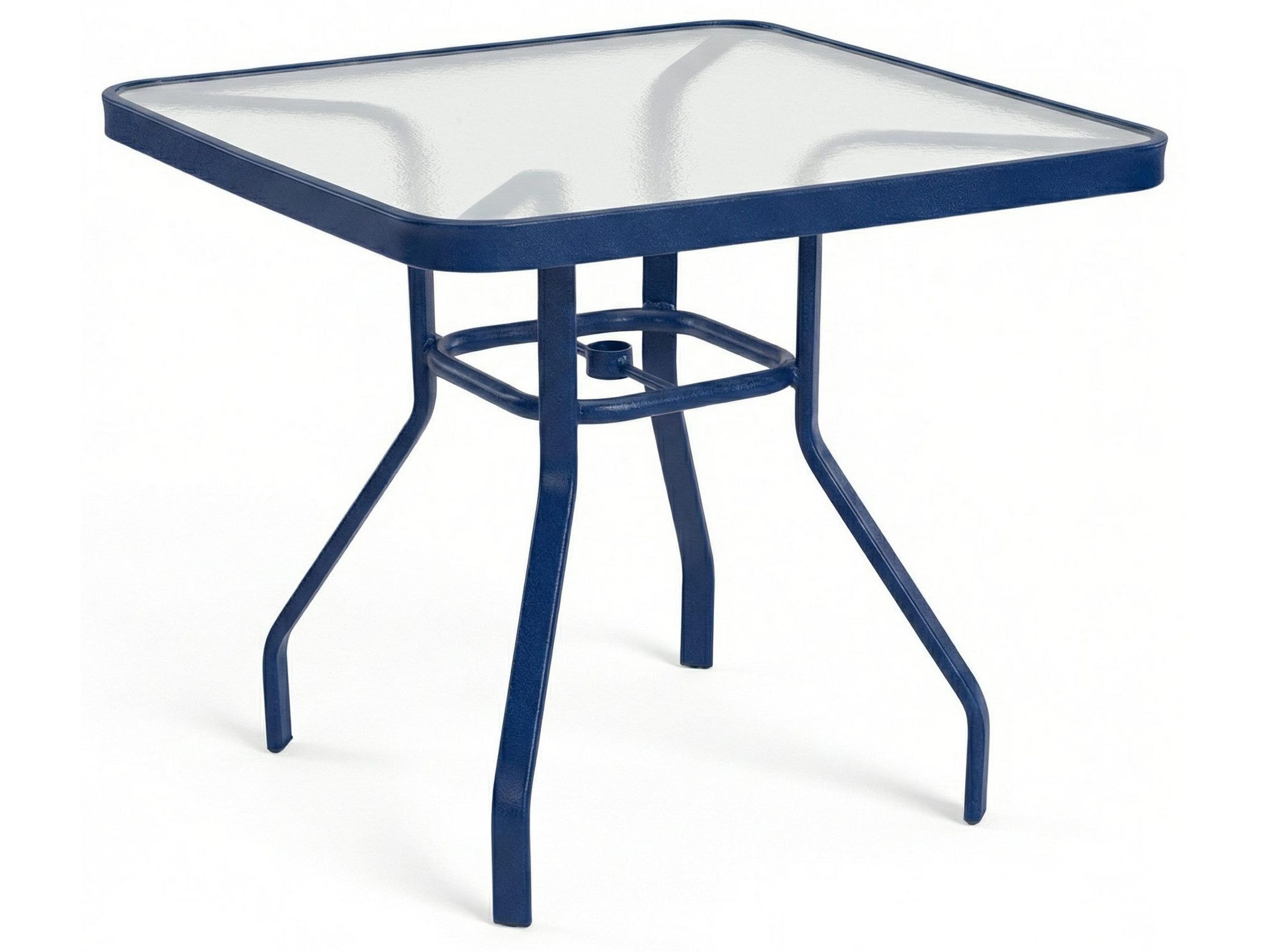 Windward Design Group Acrylic Top Aluminum Square Dining Table