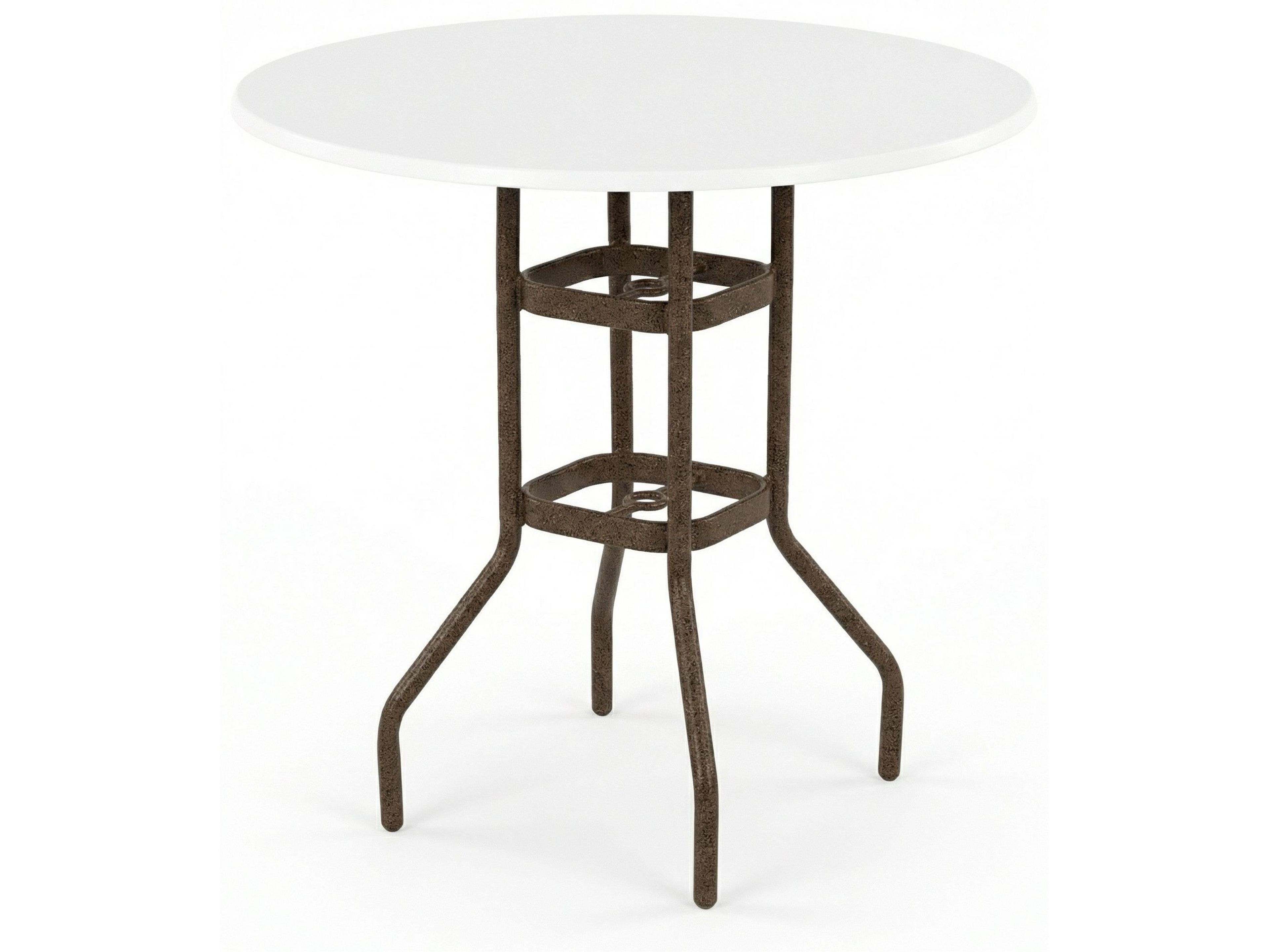 Windward Design Group Fiberglass Top Aluminum Round Bar Table