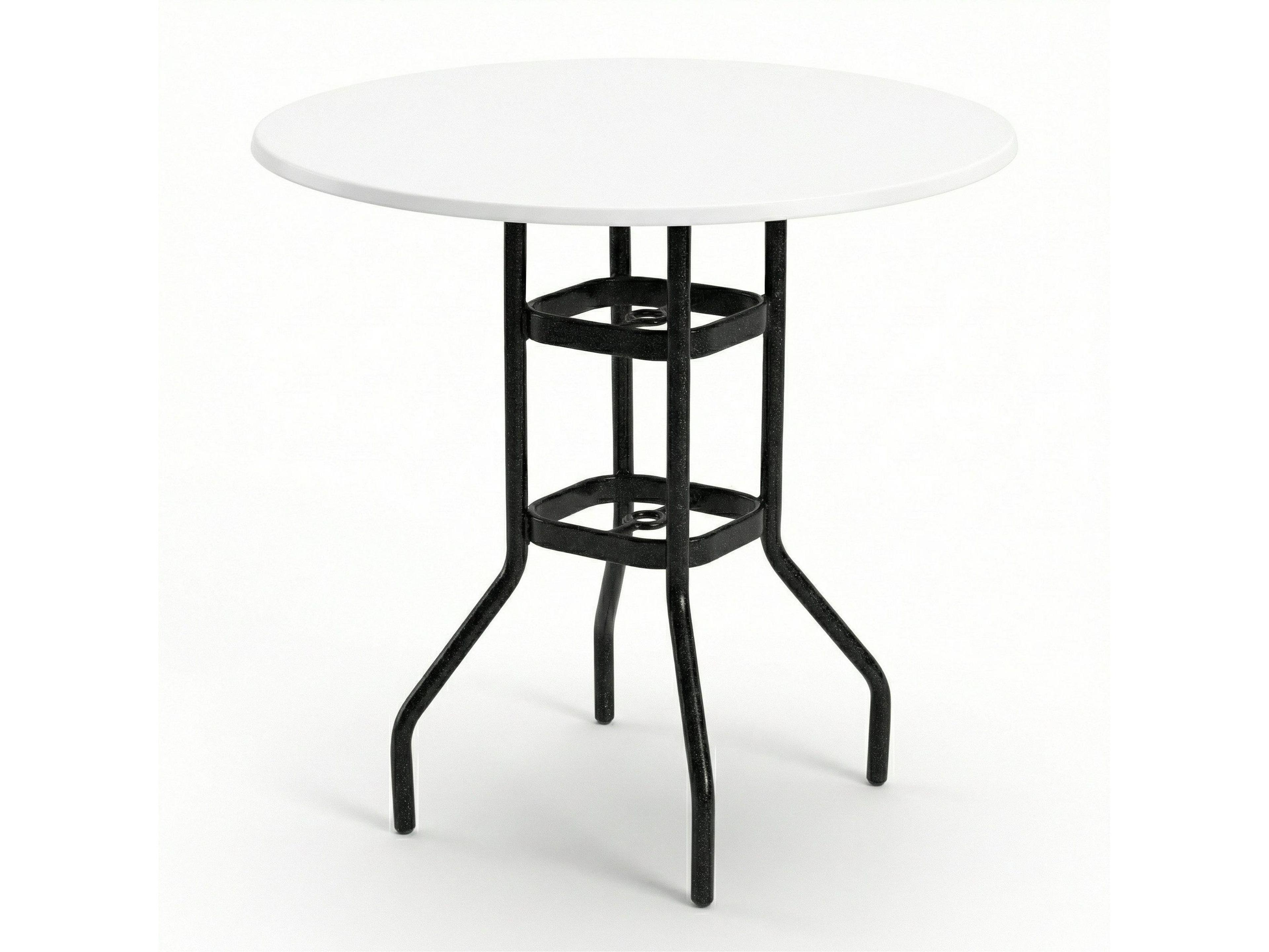 Windward Design Group Fiberglass Top Aluminum Round Bar Table
