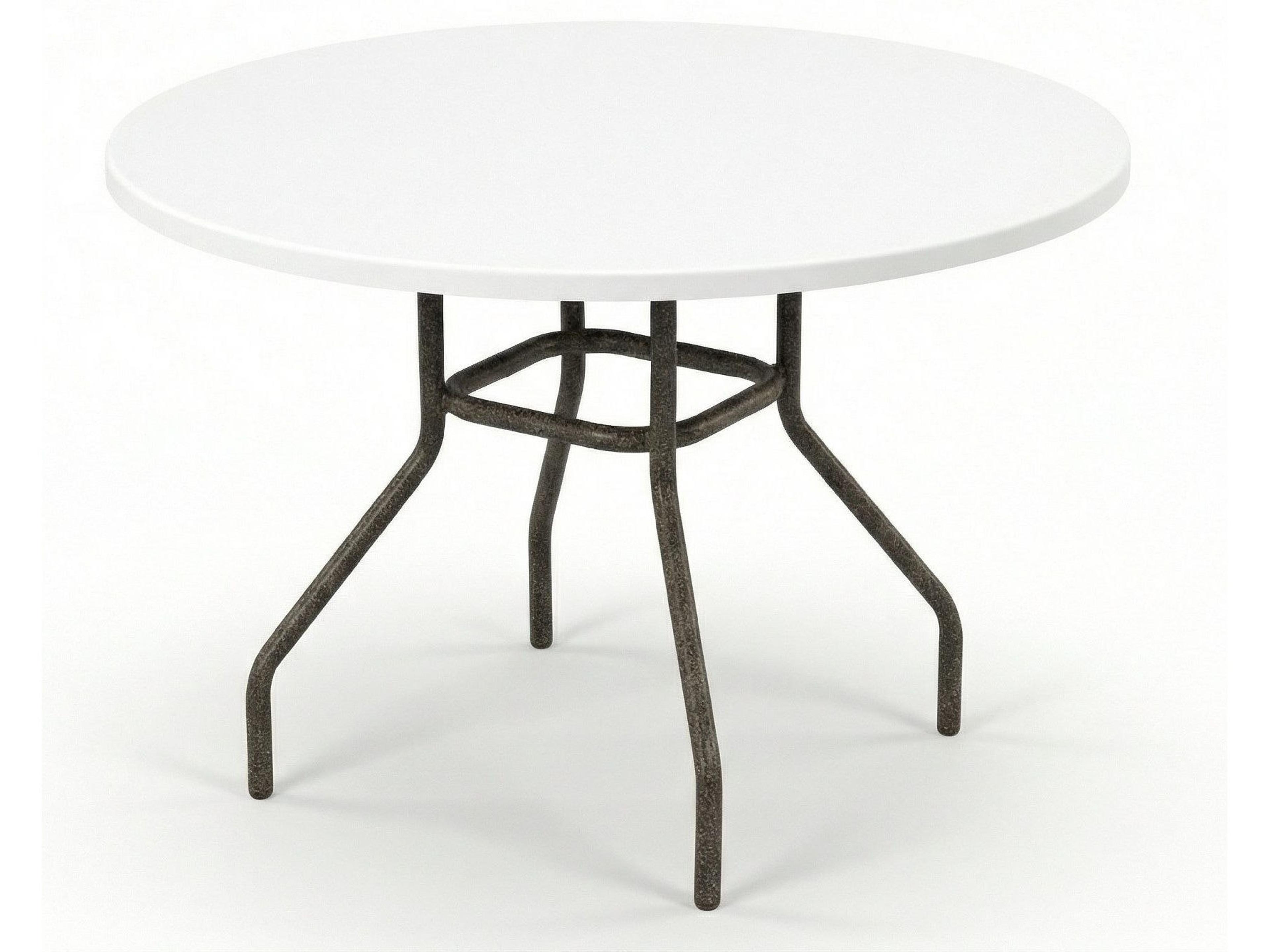 Windward Design Group Fiberglass Top Aluminum Round Dining Table