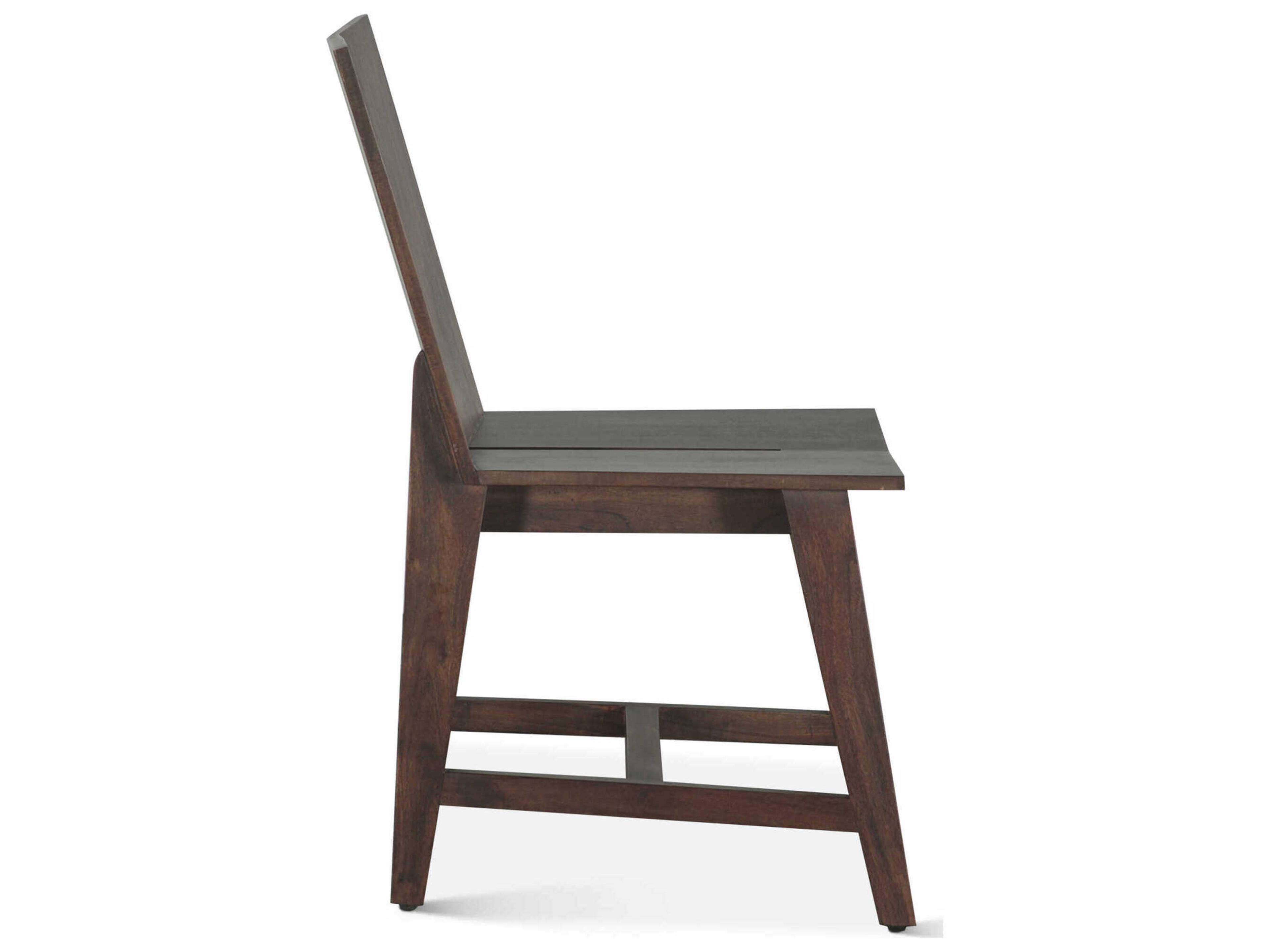 World Interiors Acadia Acacia Wood Brown Armless Dining Chair