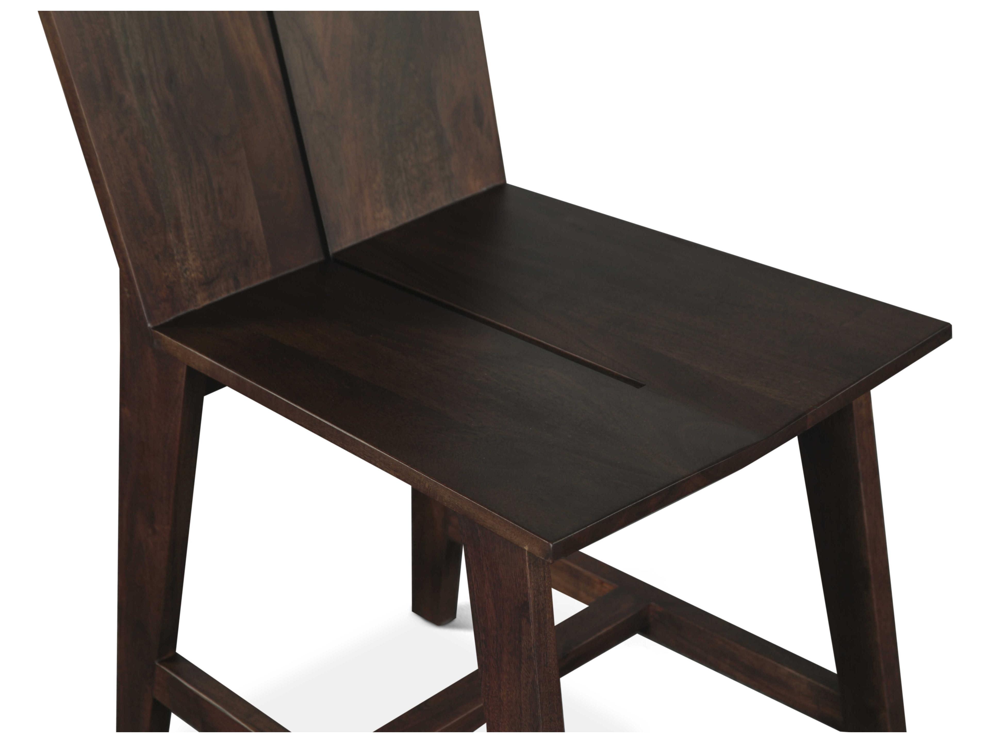 World Interiors Acadia Acacia Wood Brown Armless Dining Chair