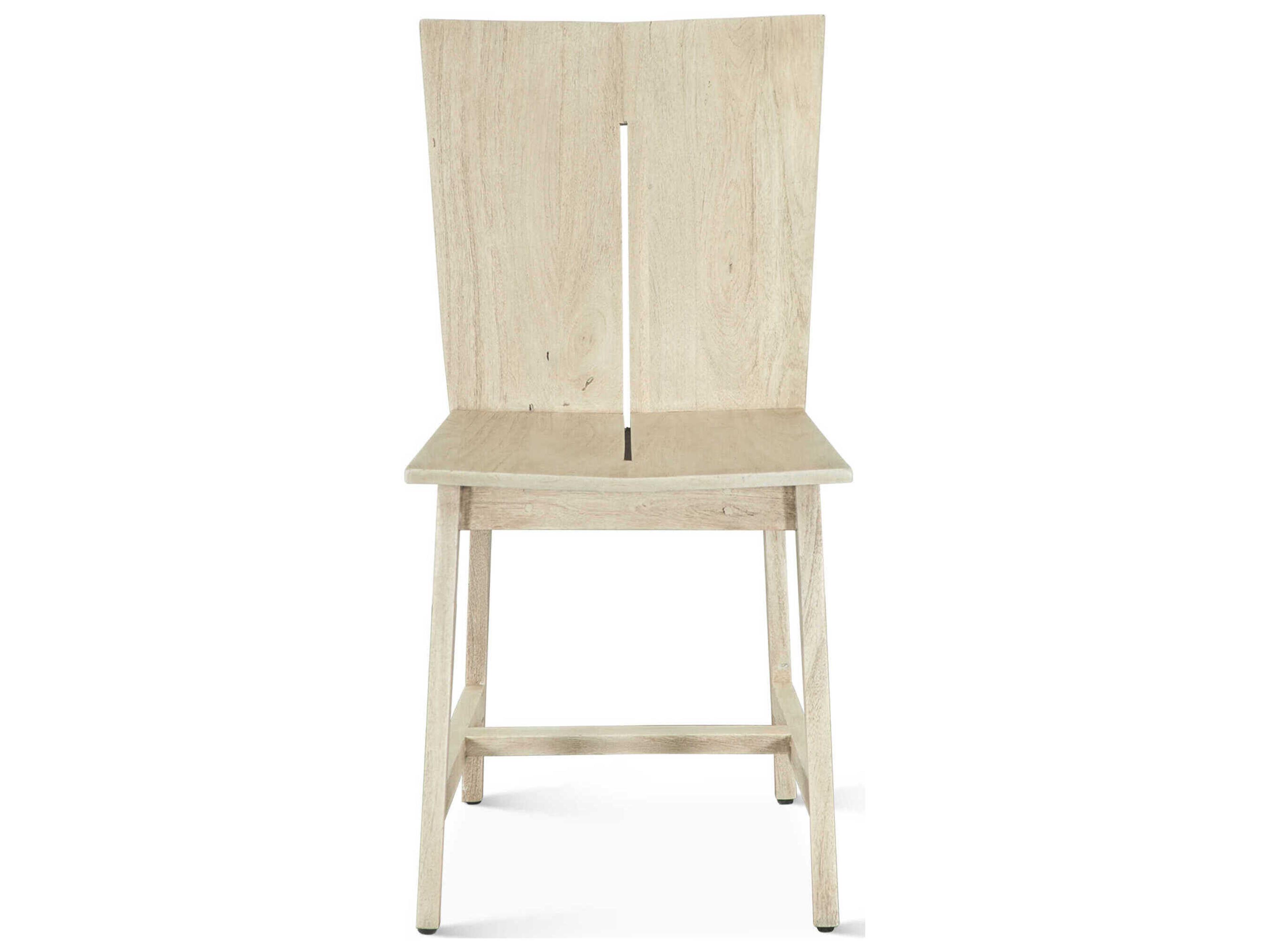 World Interiors Acadia Acacia Wood Beige Armless Dining Chair