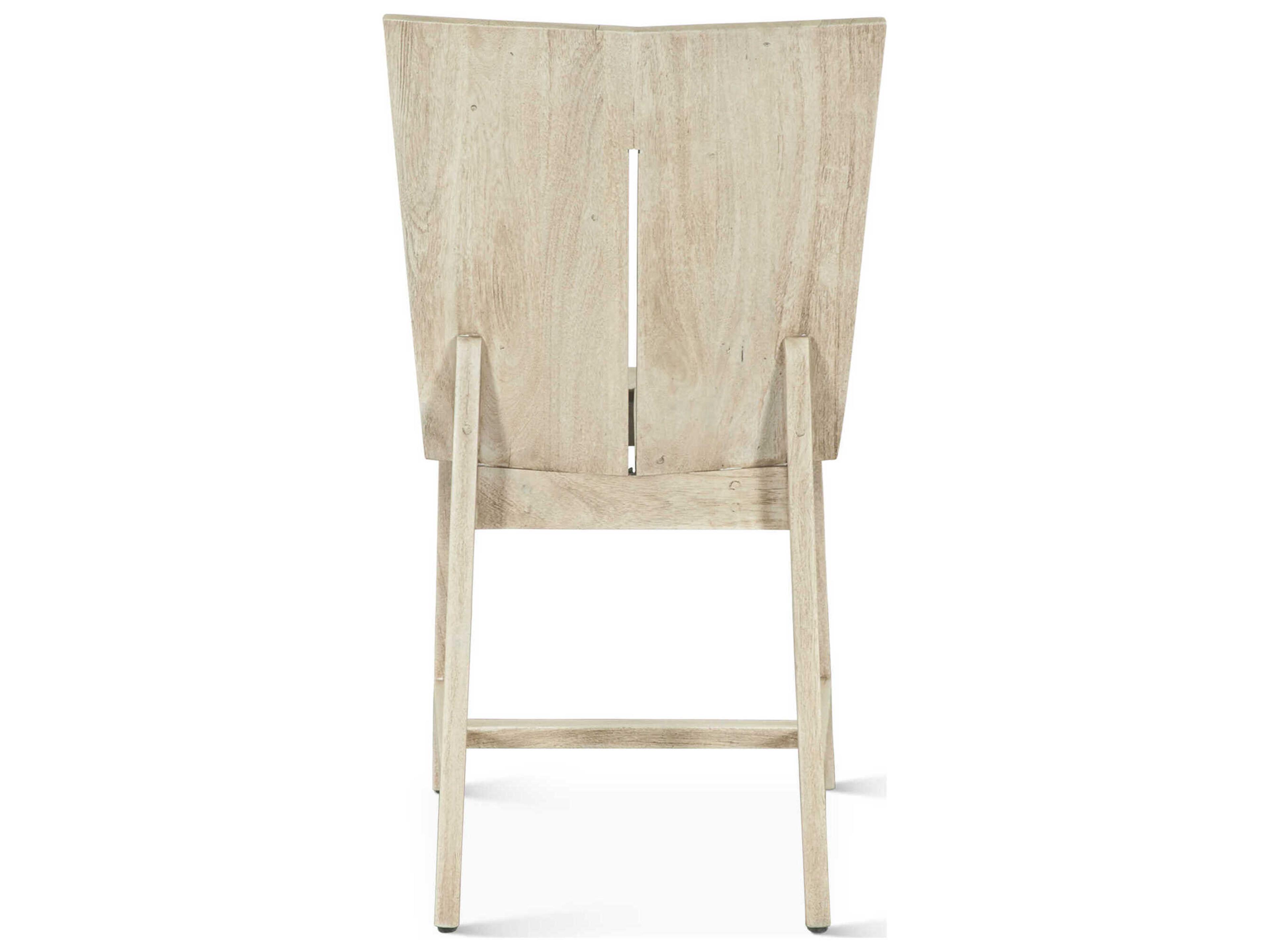 World Interiors Acadia Acacia Wood Beige Armless Dining Chair