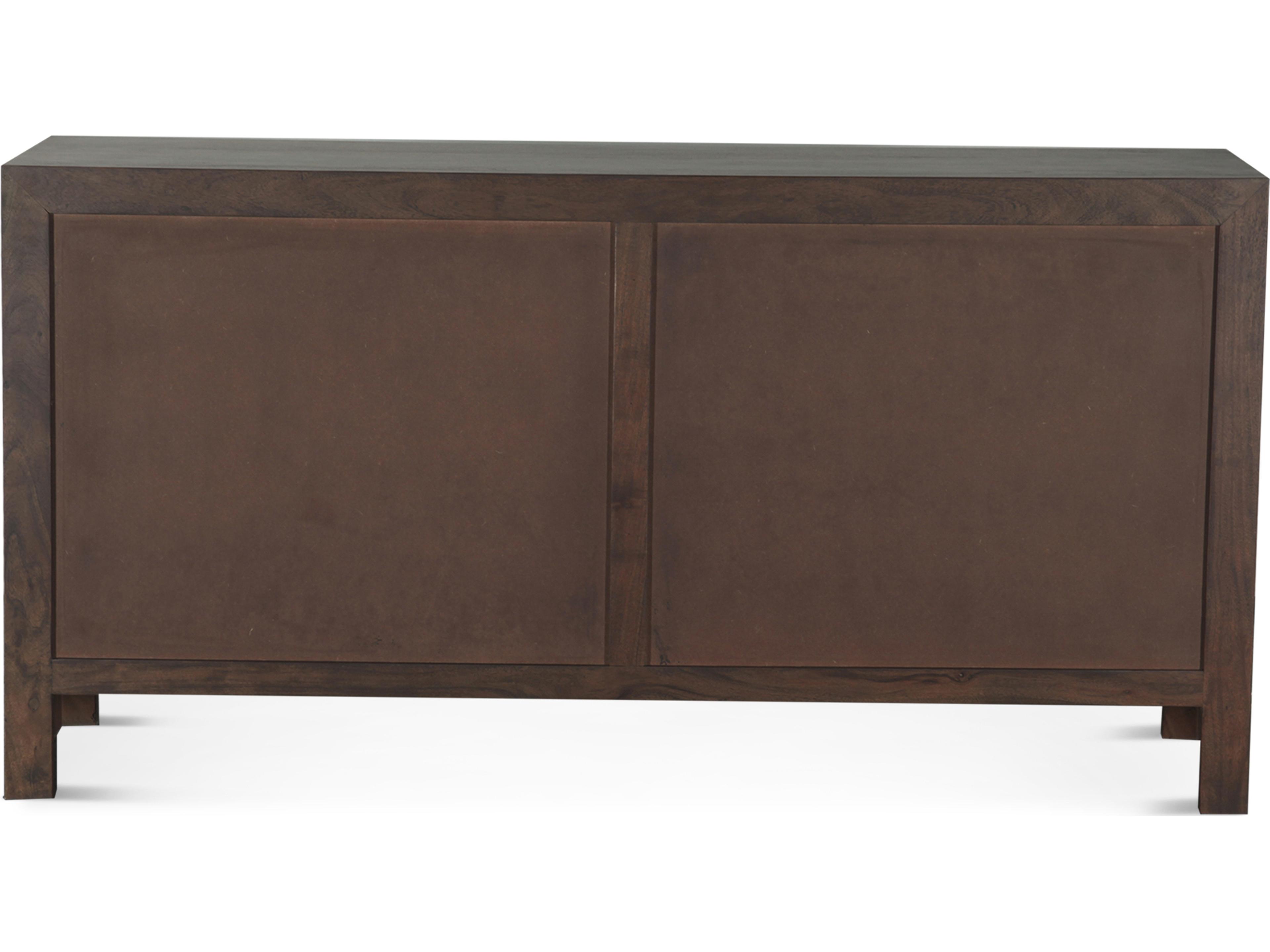 World Interiors Acadia 6-Drawers Brown Acacia Wood Double Dresser