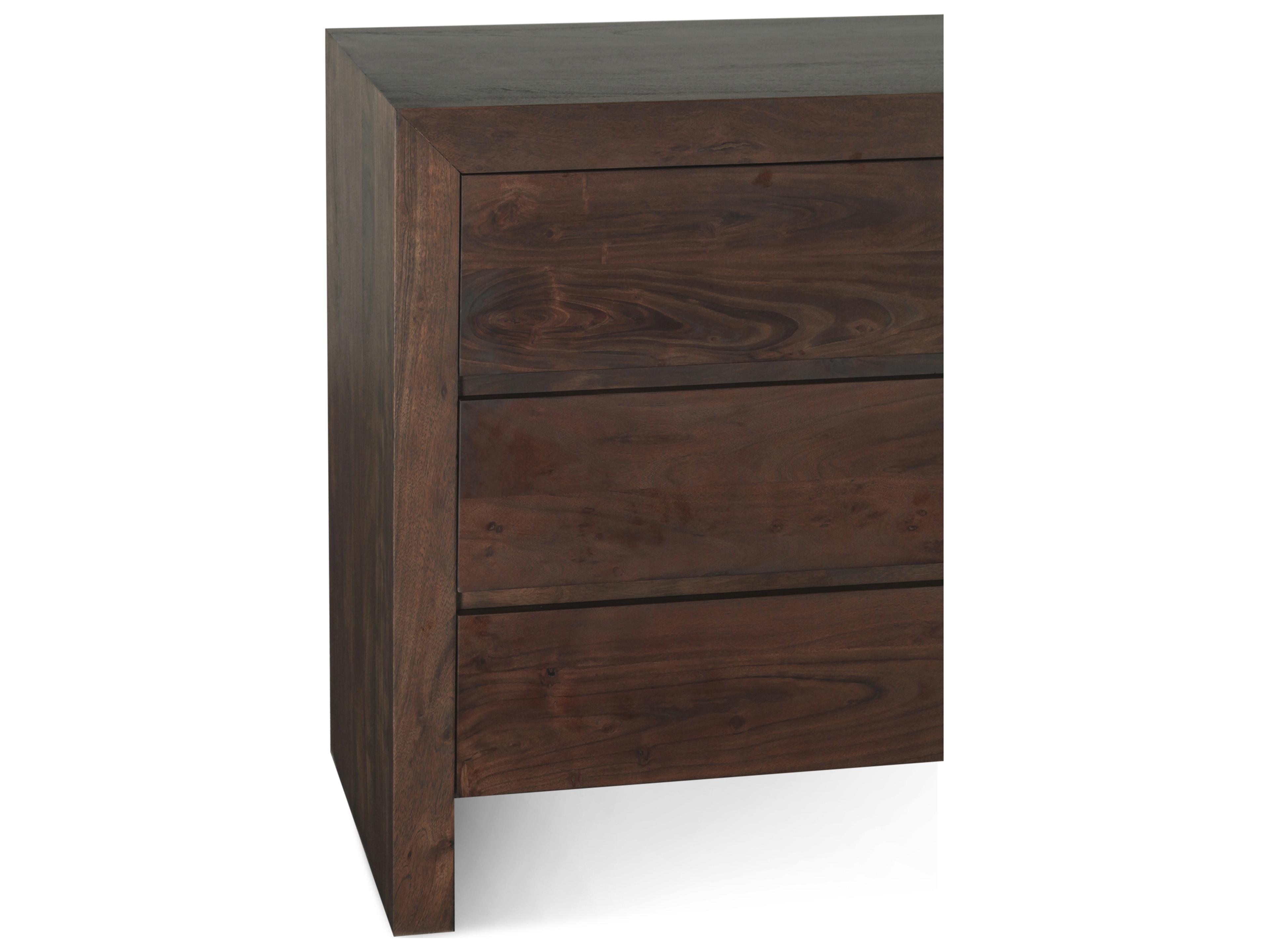World Interiors Acadia 6-Drawers Brown Acacia Wood Double Dresser