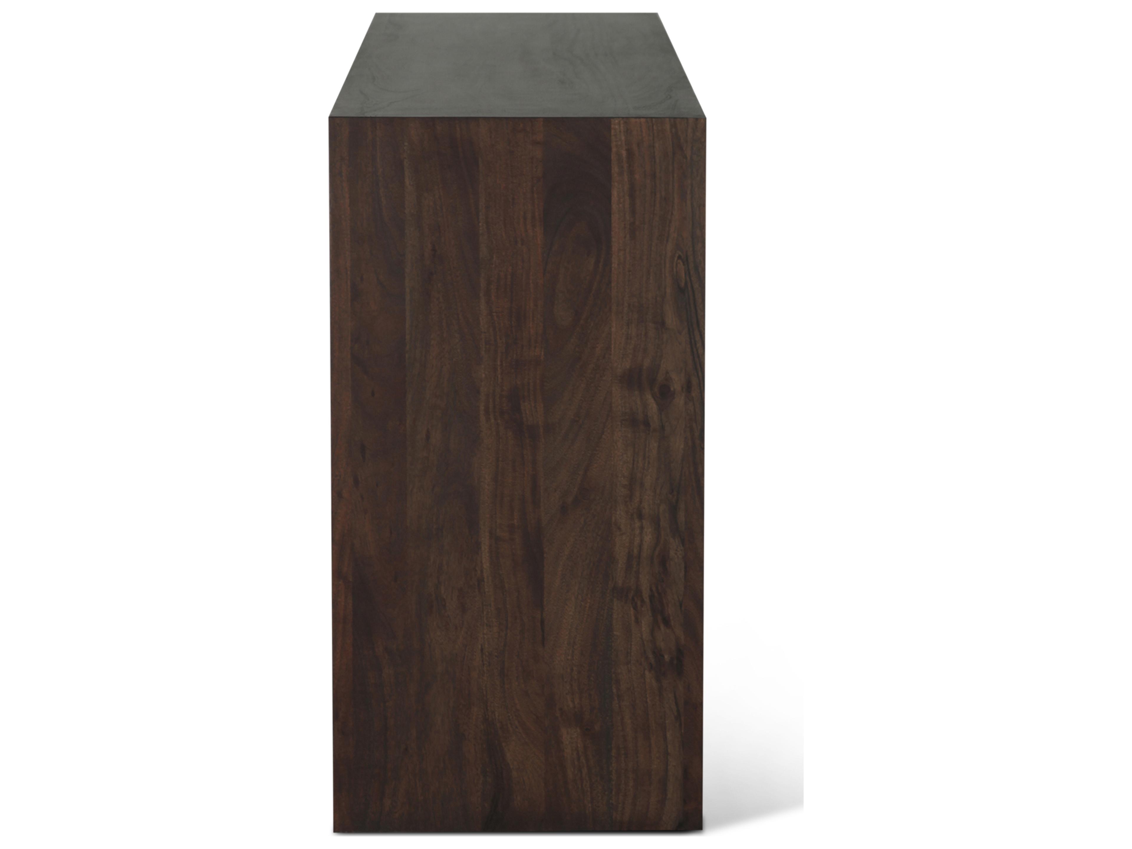 World Interiors Acadia 6-Drawers Brown Acacia Wood Double Dresser