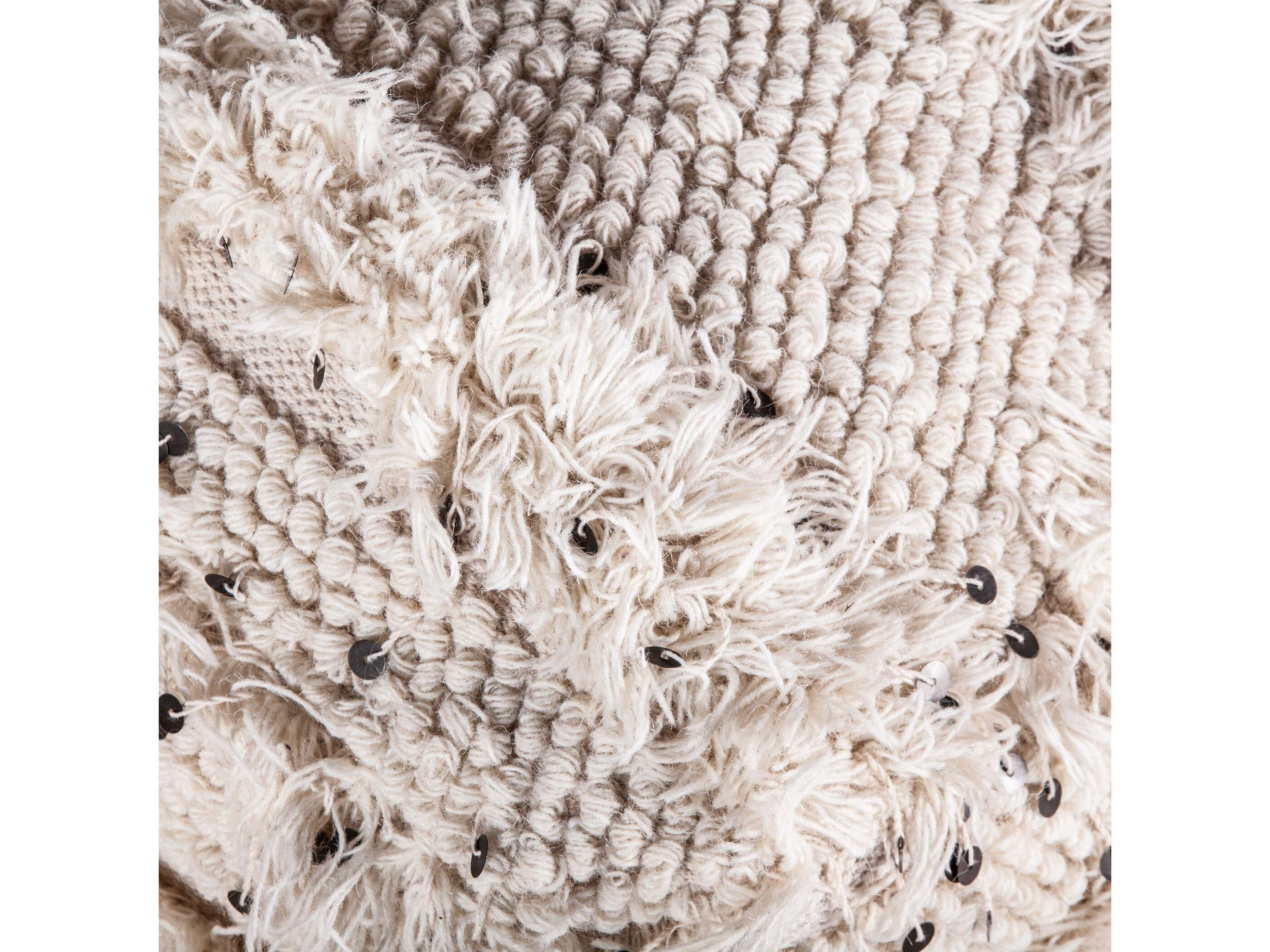 World Interiors Algiers White Upholstered Ottoman