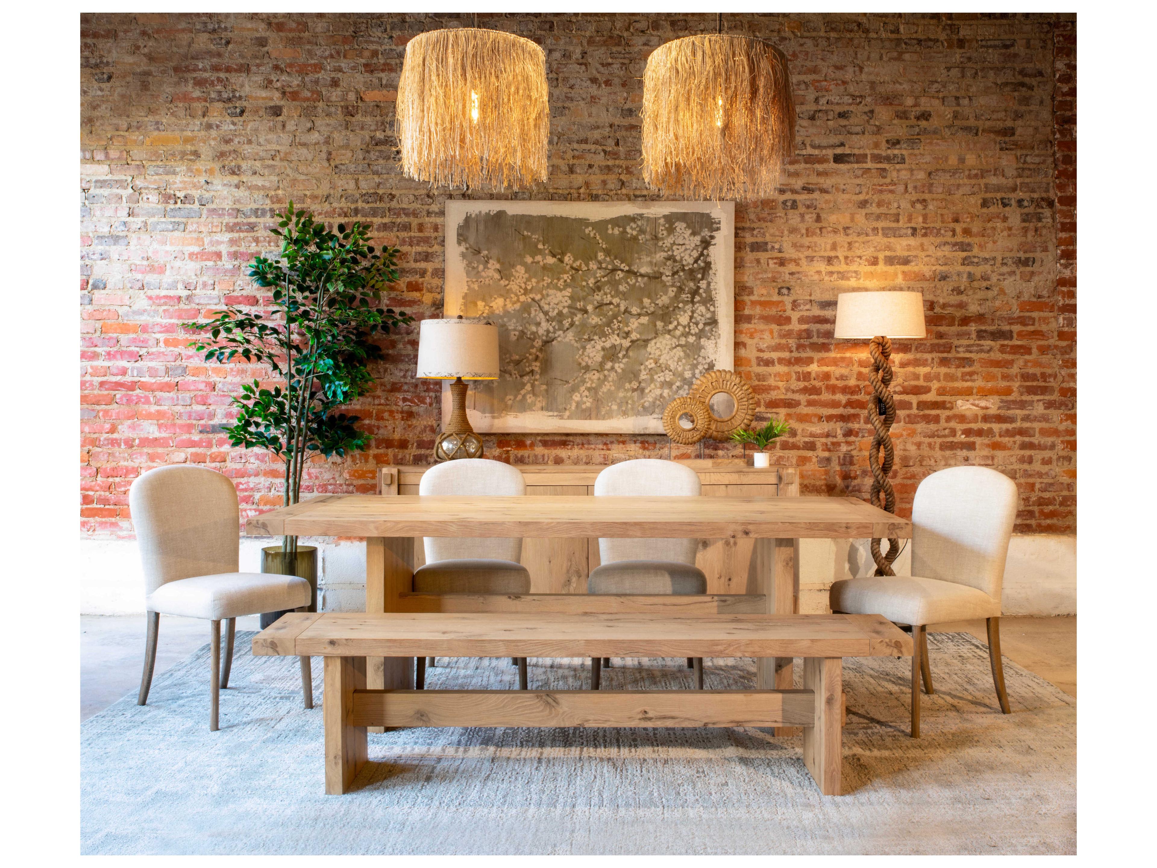 World Interiors Alpine Rectangular Wood Dining Table