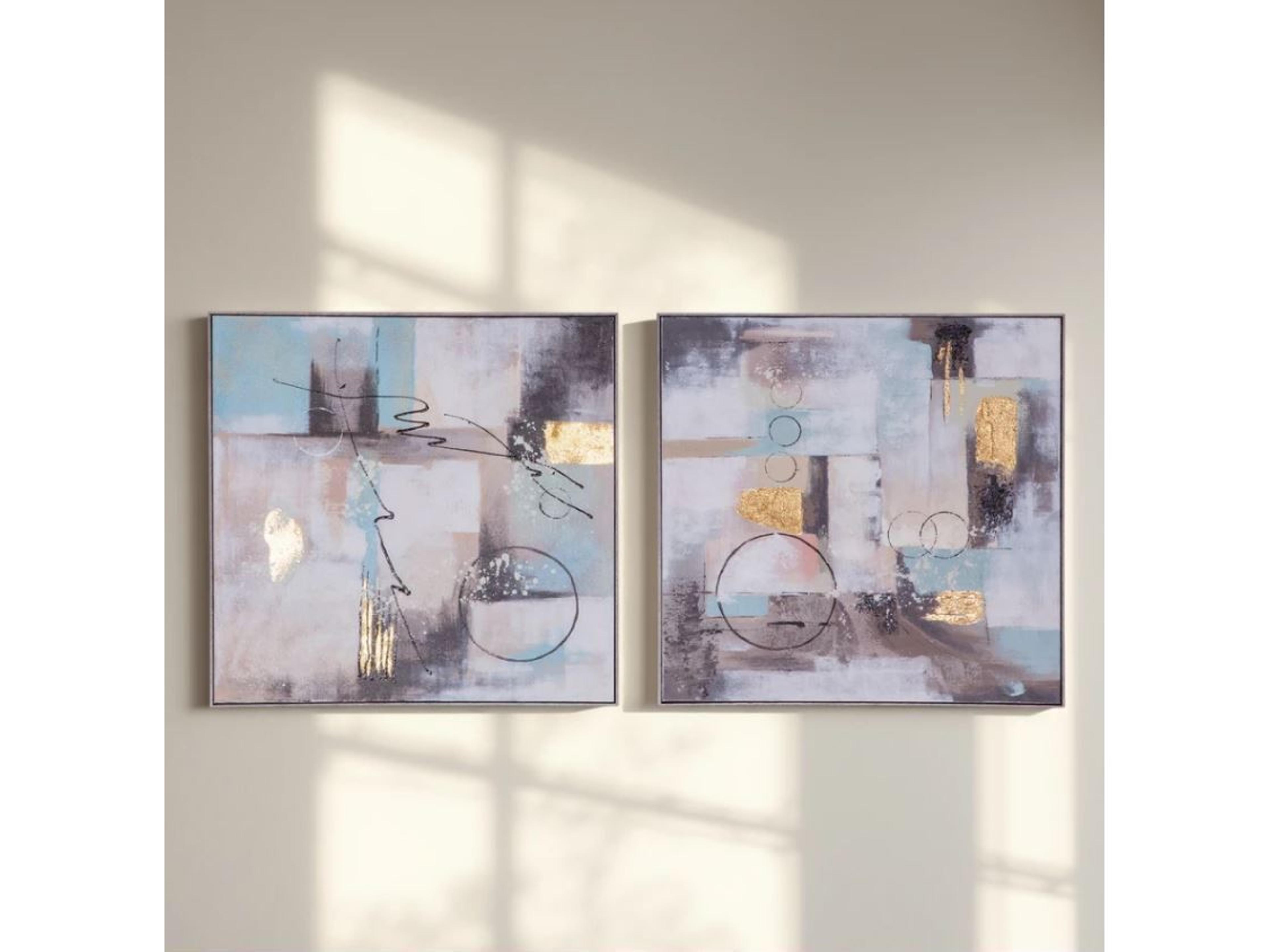 World Interiors Echoes in Motion Motif Canvas Wall Art