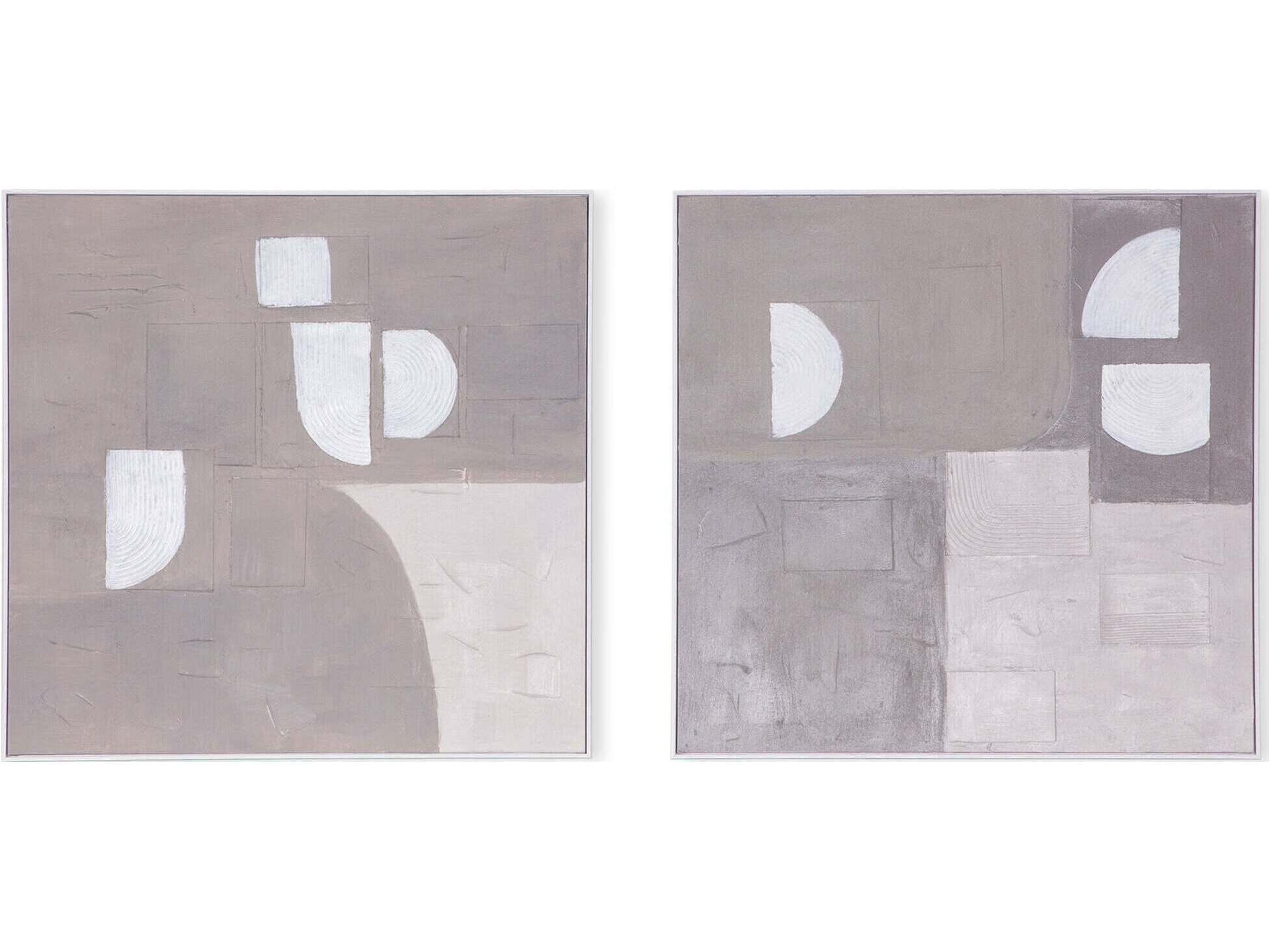 Fragmented Harmony Motif Canvas Wall Art