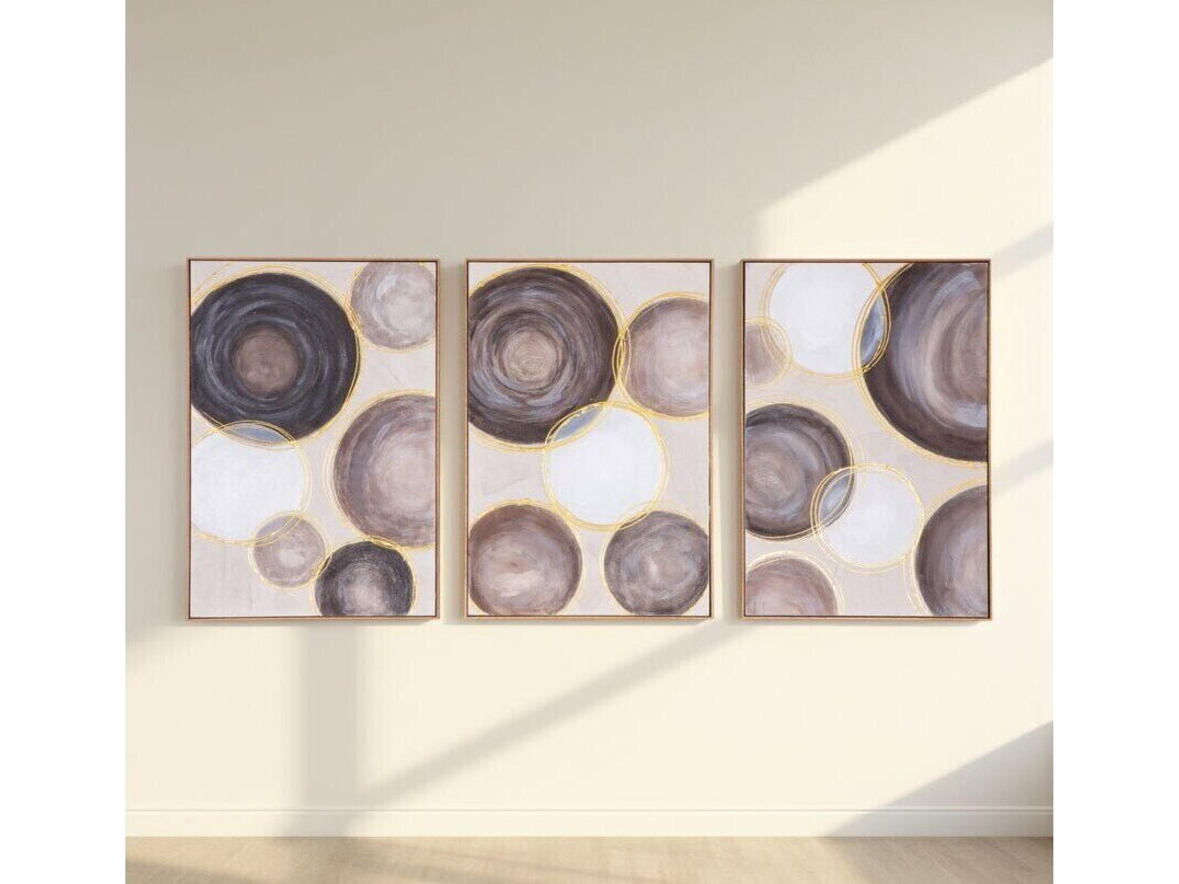 World Interiors Celestial Spheres Motif Canvas Wall Art