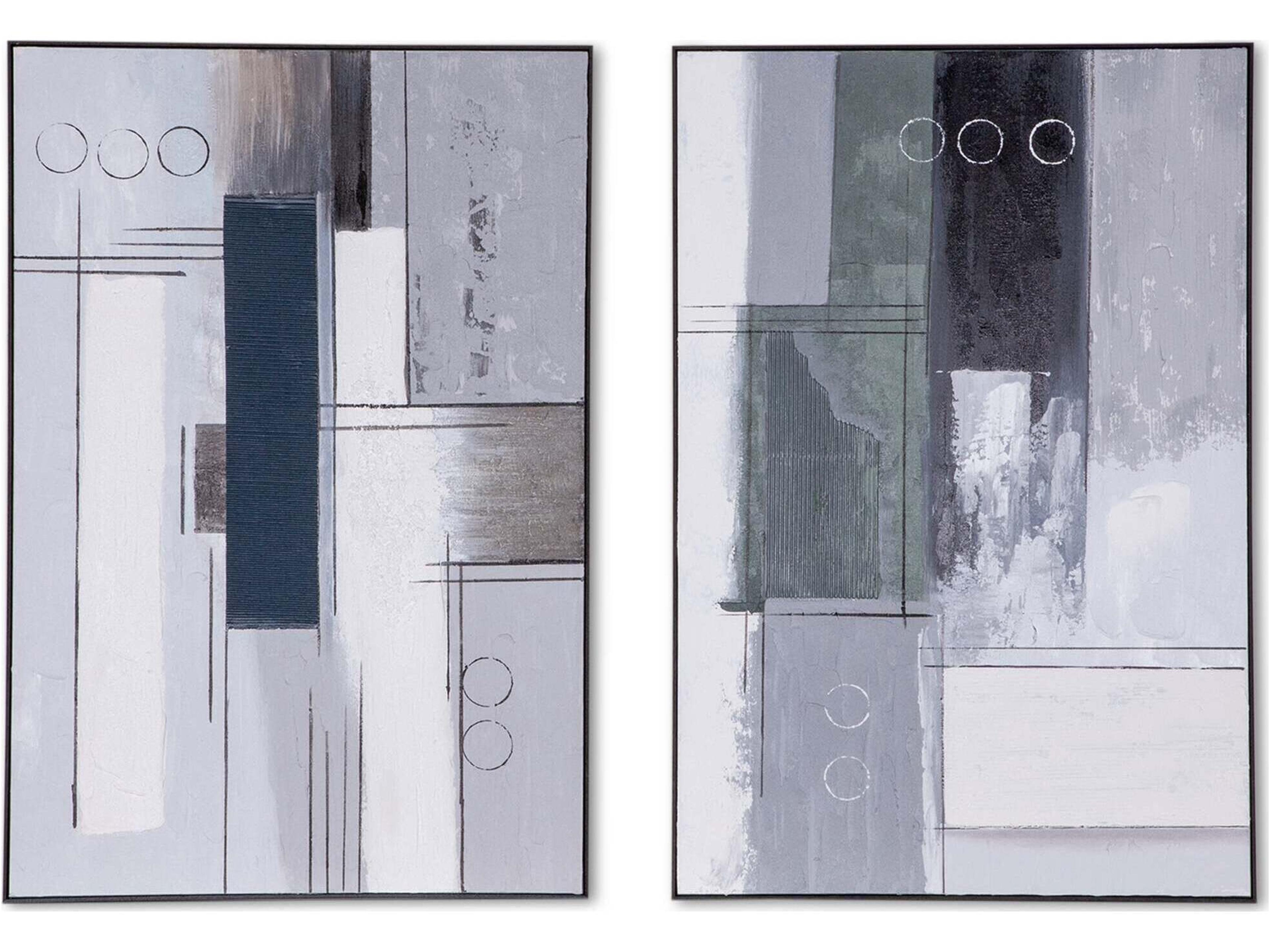 Parallel Horizons Motif Canvas Wall Art