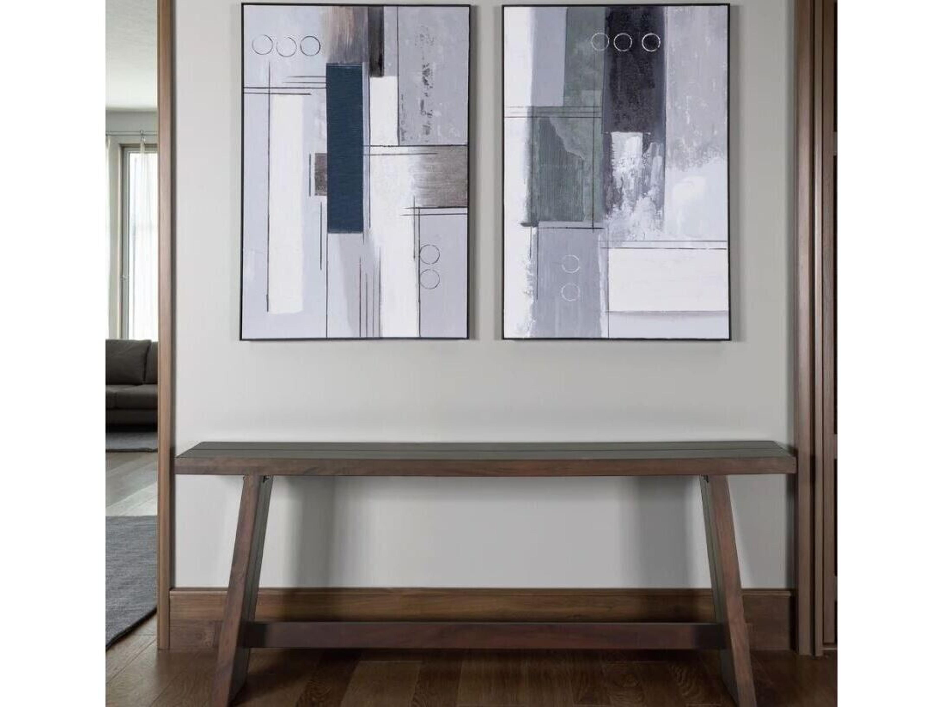 World Interiors Parallel Horizons Motif Canvas Wall Art