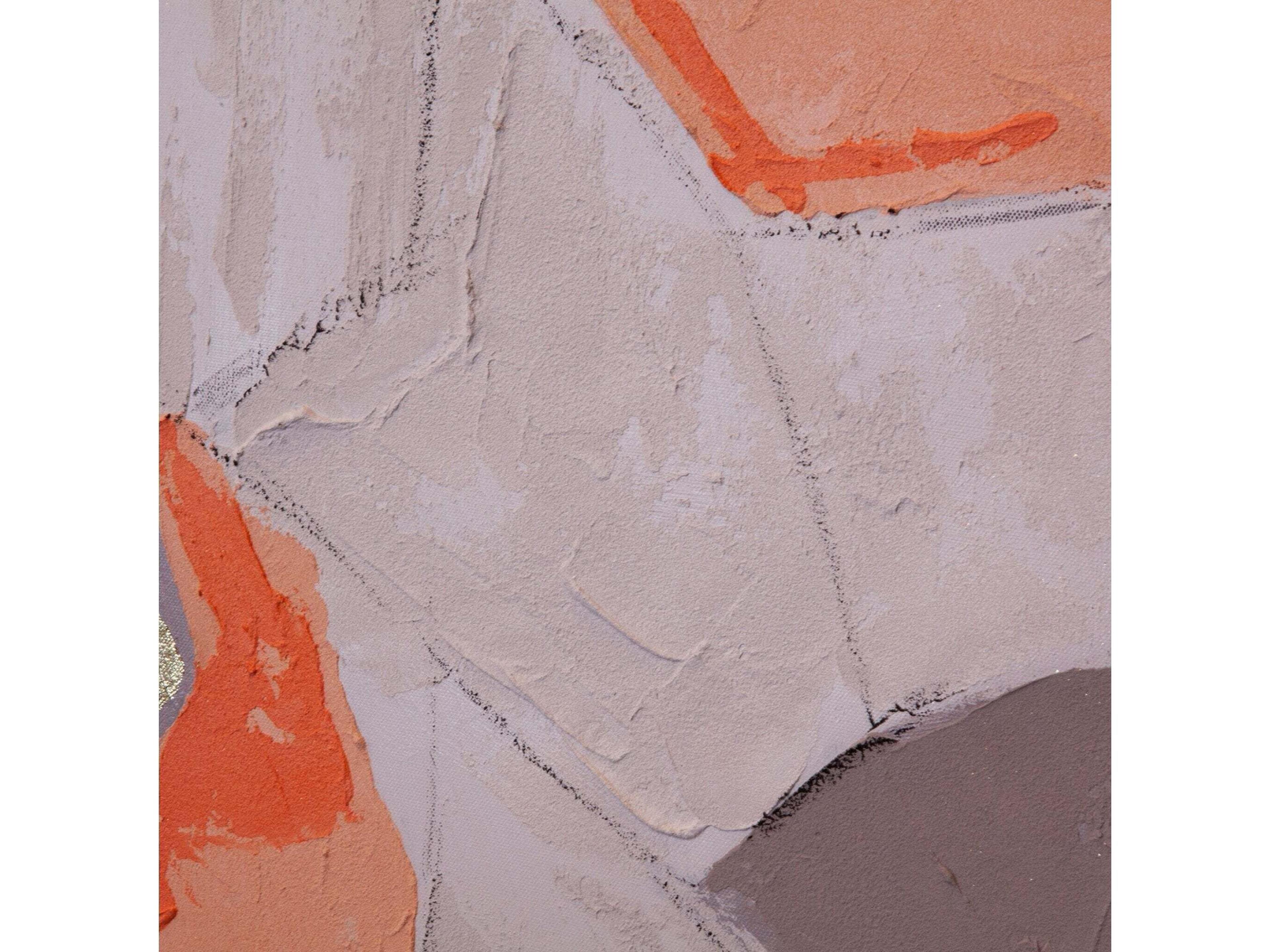 World Interiors Muted Mosaic Motif Canvas Wall Art