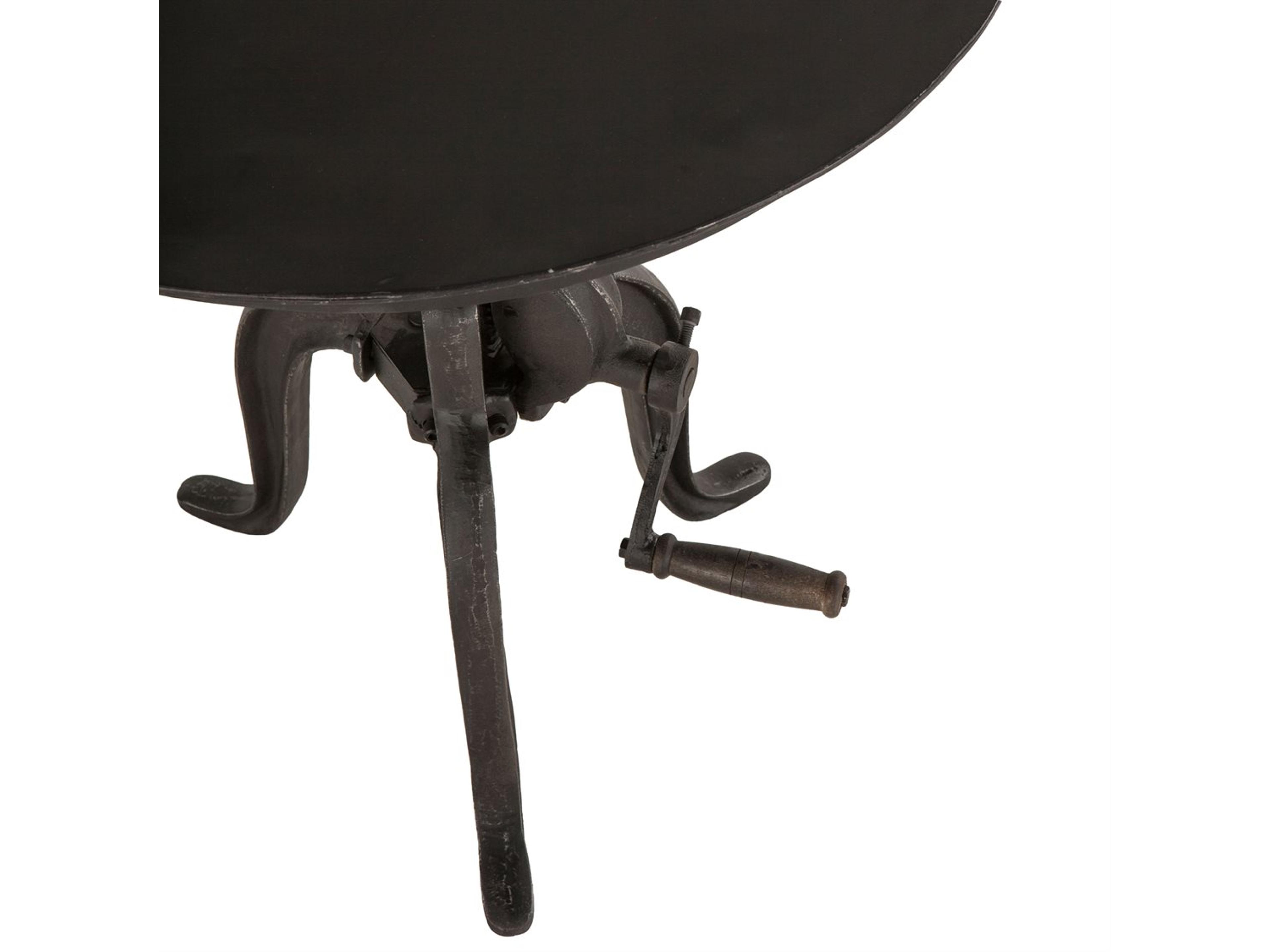 World Interiors Artezia Round Metal Matte Black End Table