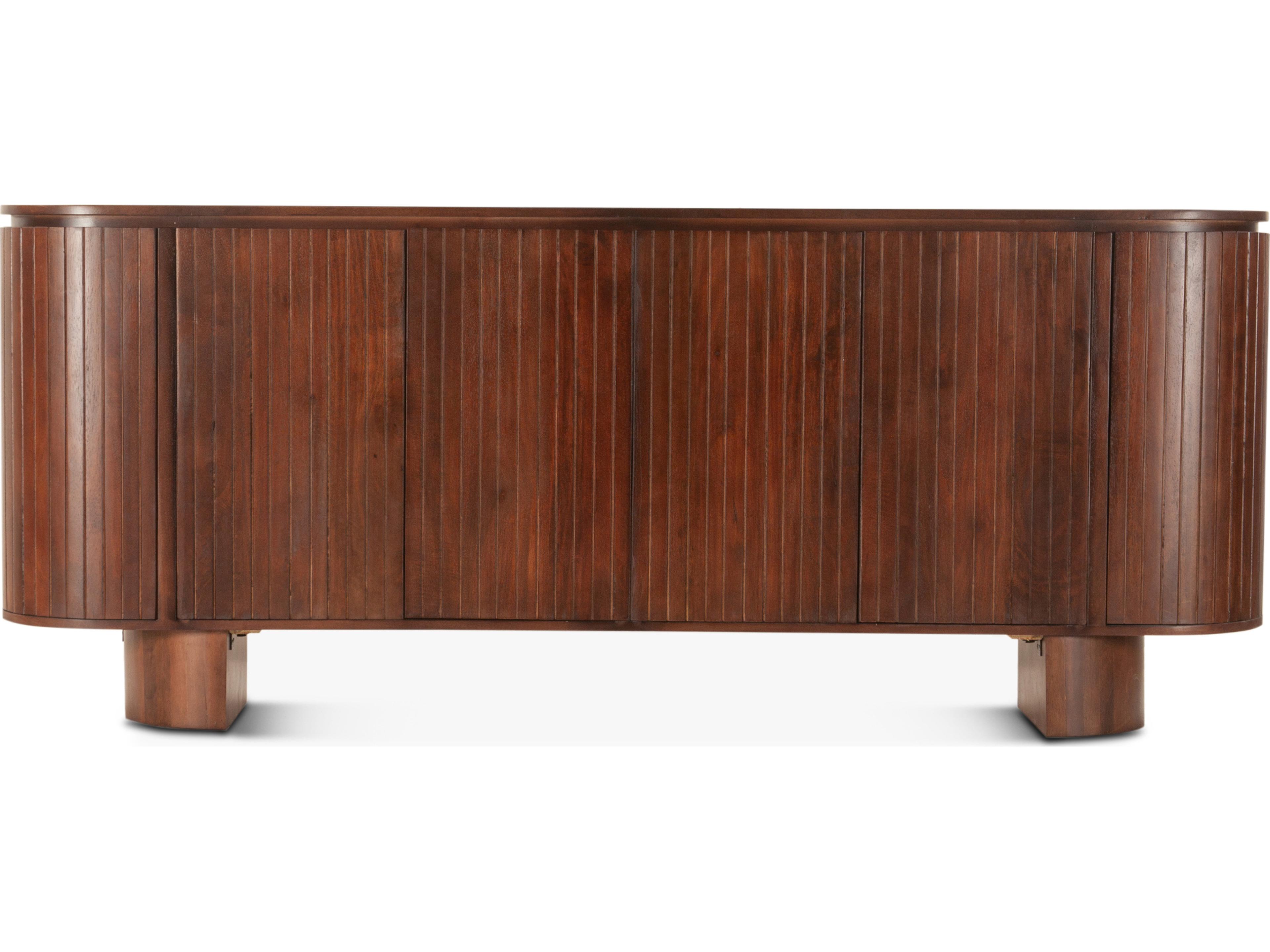 World Interiors Athens 79" Mango Wood Dark Brown Sideboard