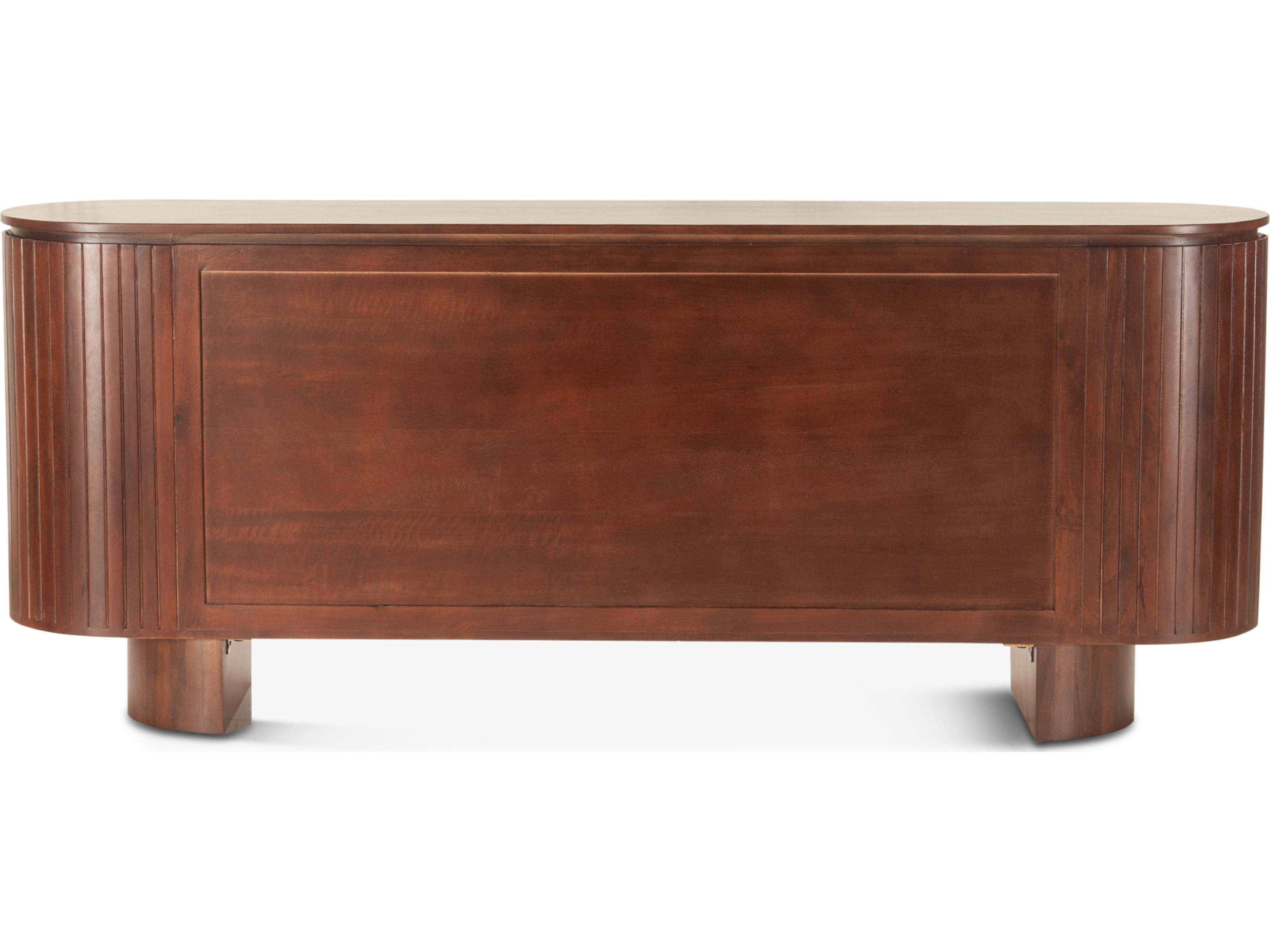 World Interiors Athens 79" Mango Wood Dark Brown Sideboard
