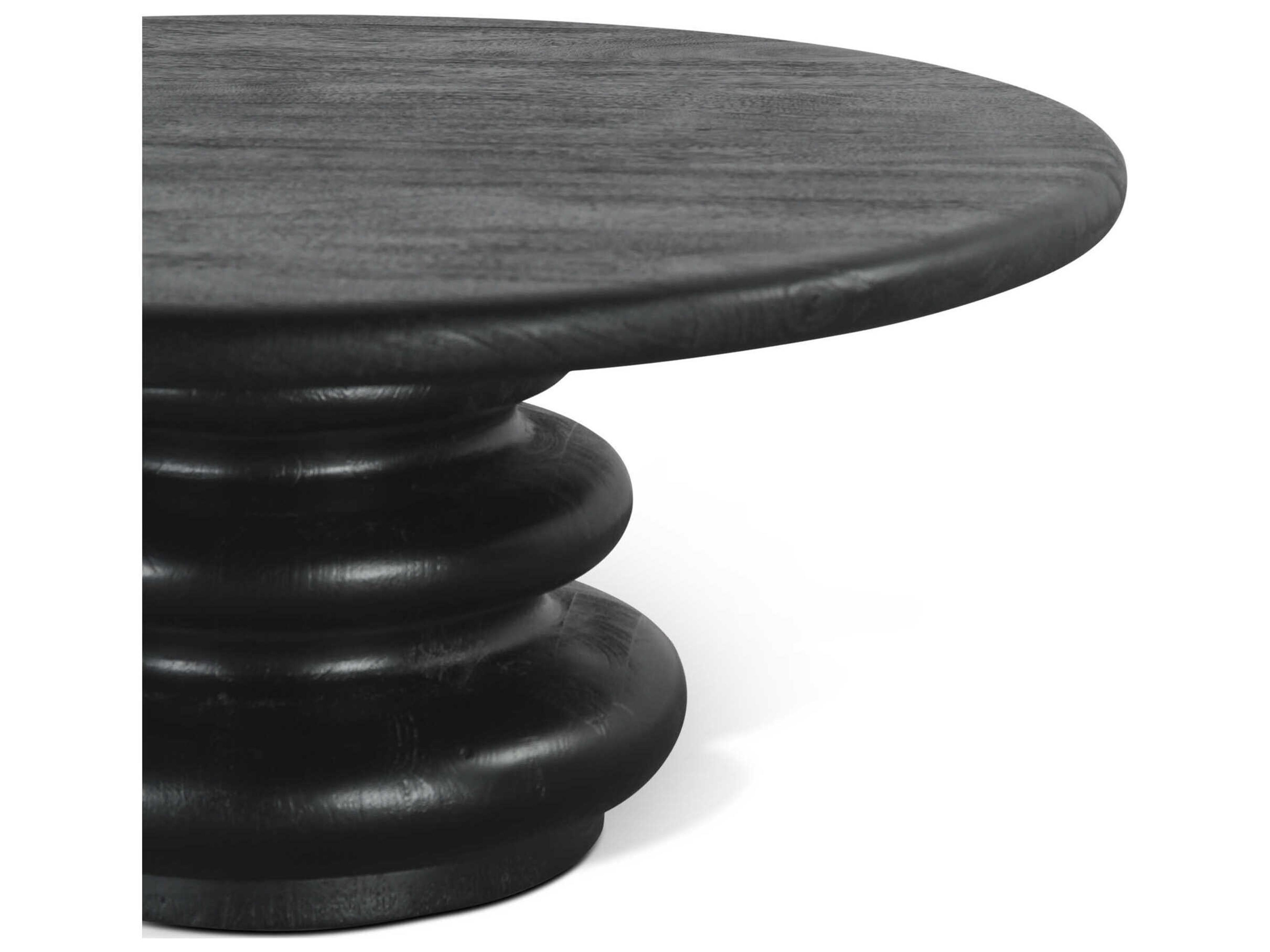 World Interiors Bakio Round Wood Sleek Coffee Table