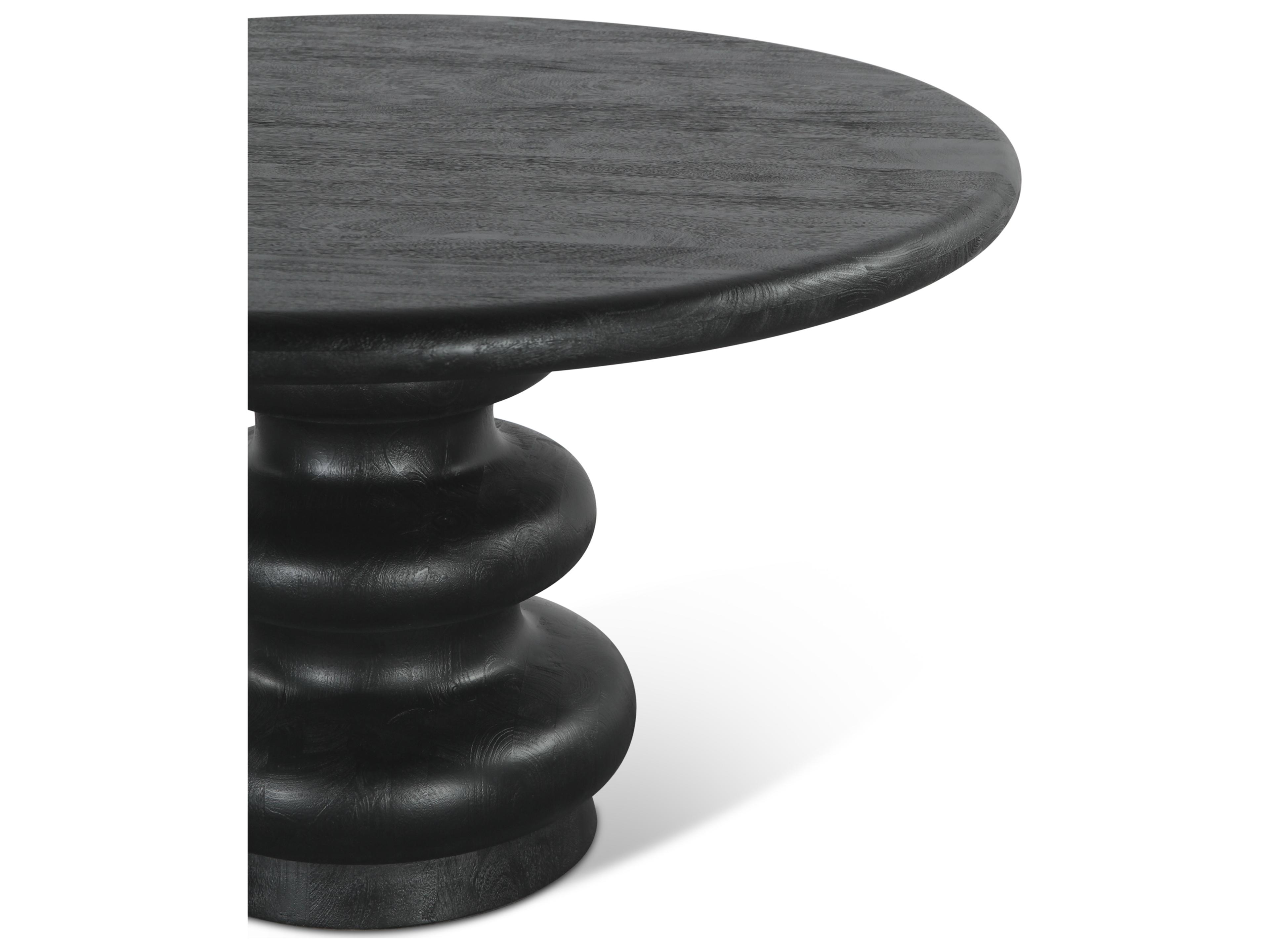 World Interiors Bakio Round Wood Sleek Dining Table